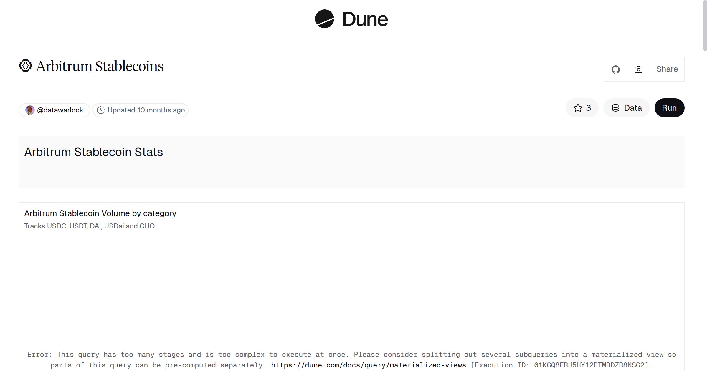 🪙 Arbitrum Stablecoins | Dune