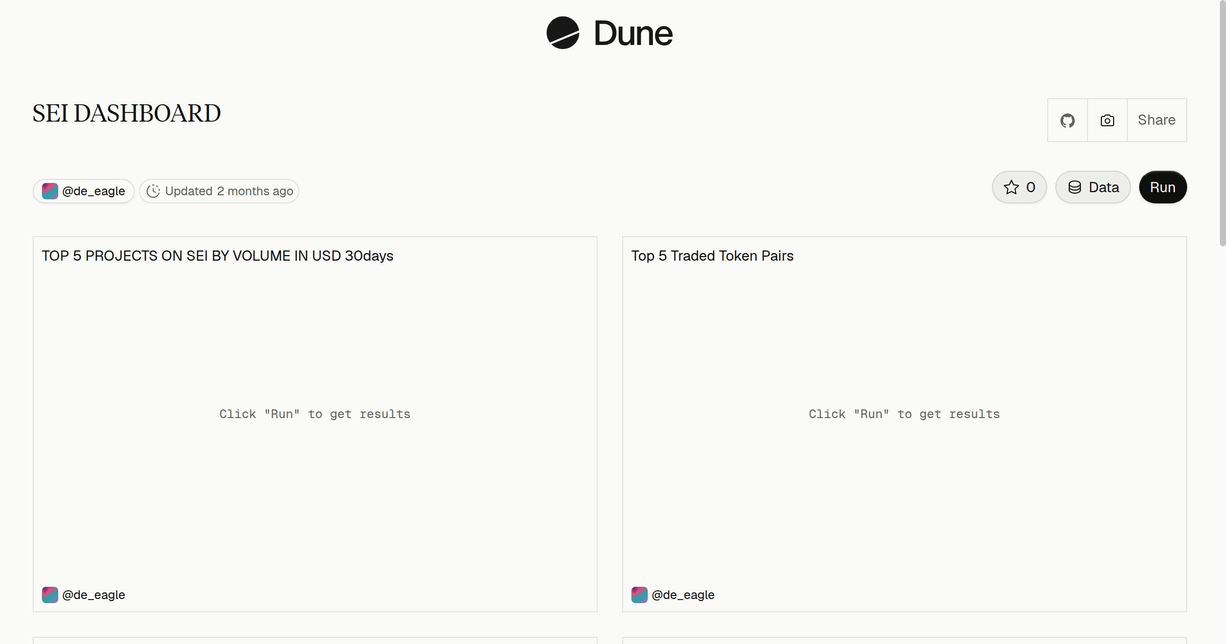 SEI DASHBOARD | Dune