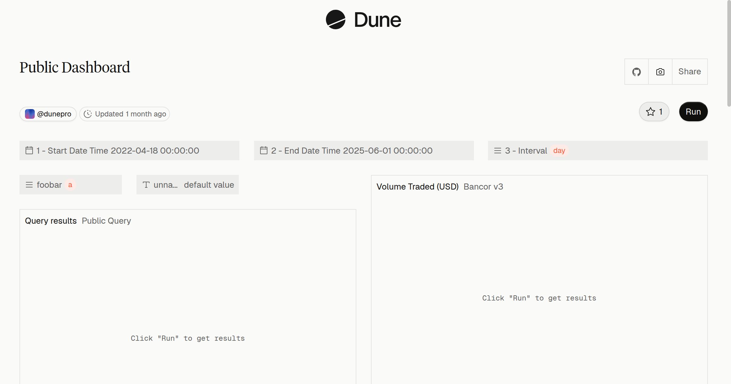 Public Dashboard | Dune