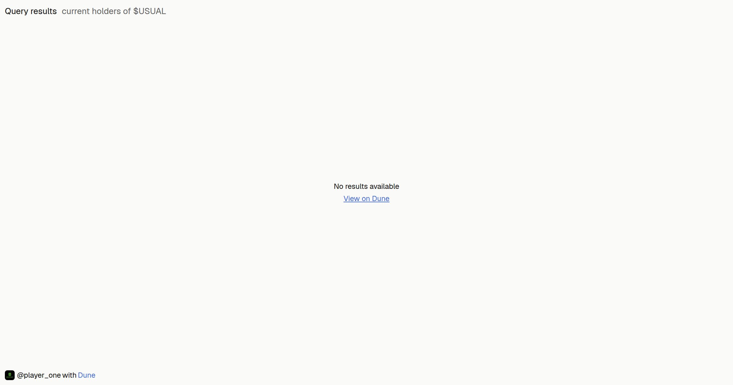 current holders of $USUAL | Dune