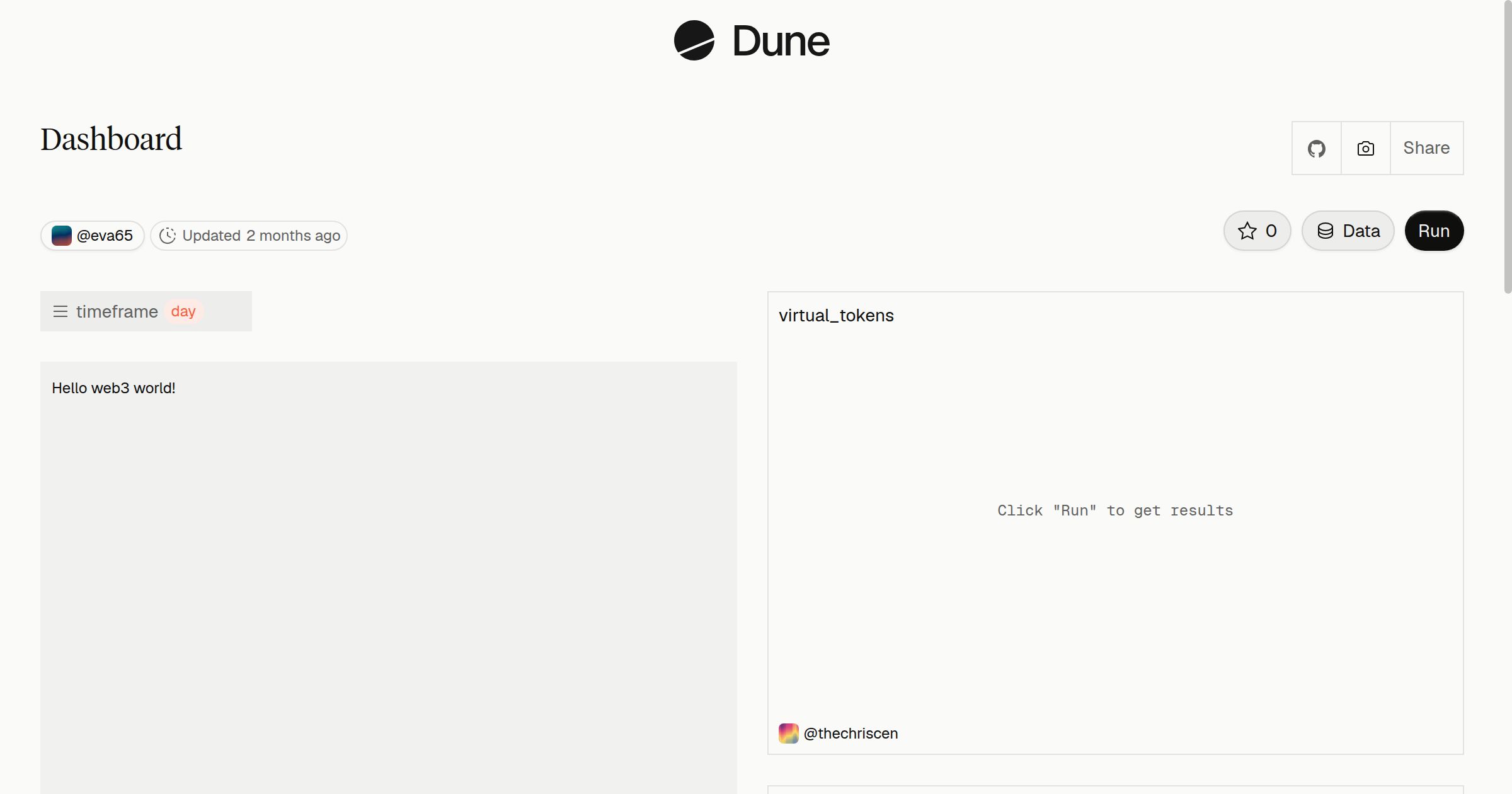 Dashboard | Dune