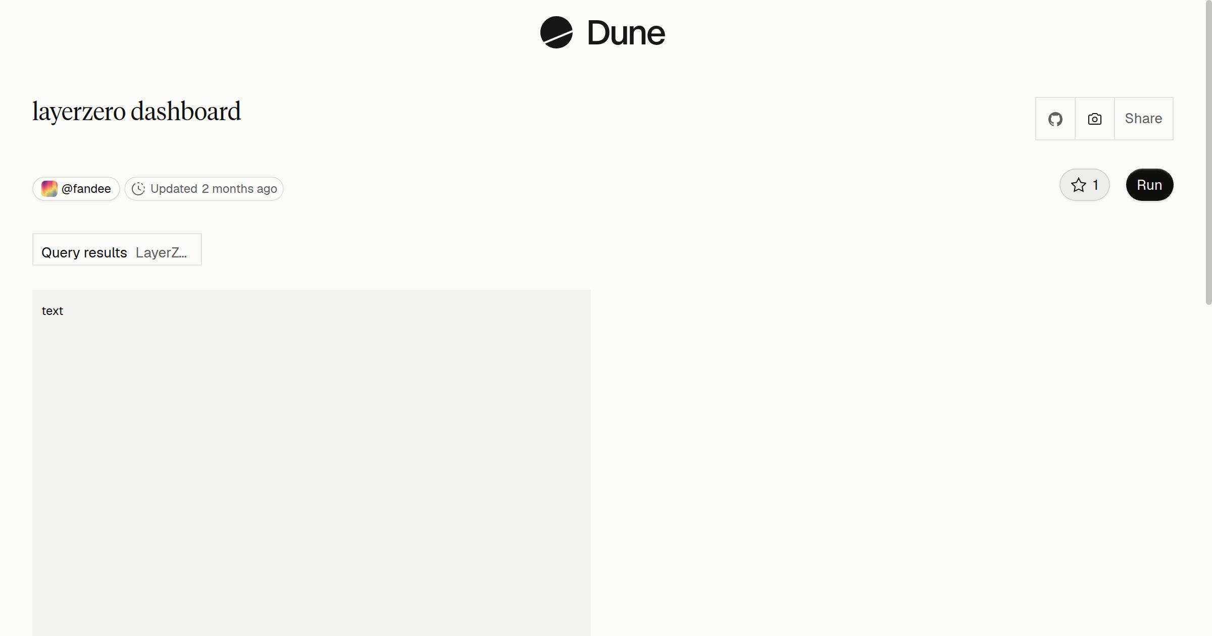 layerzero dashboard | Dune