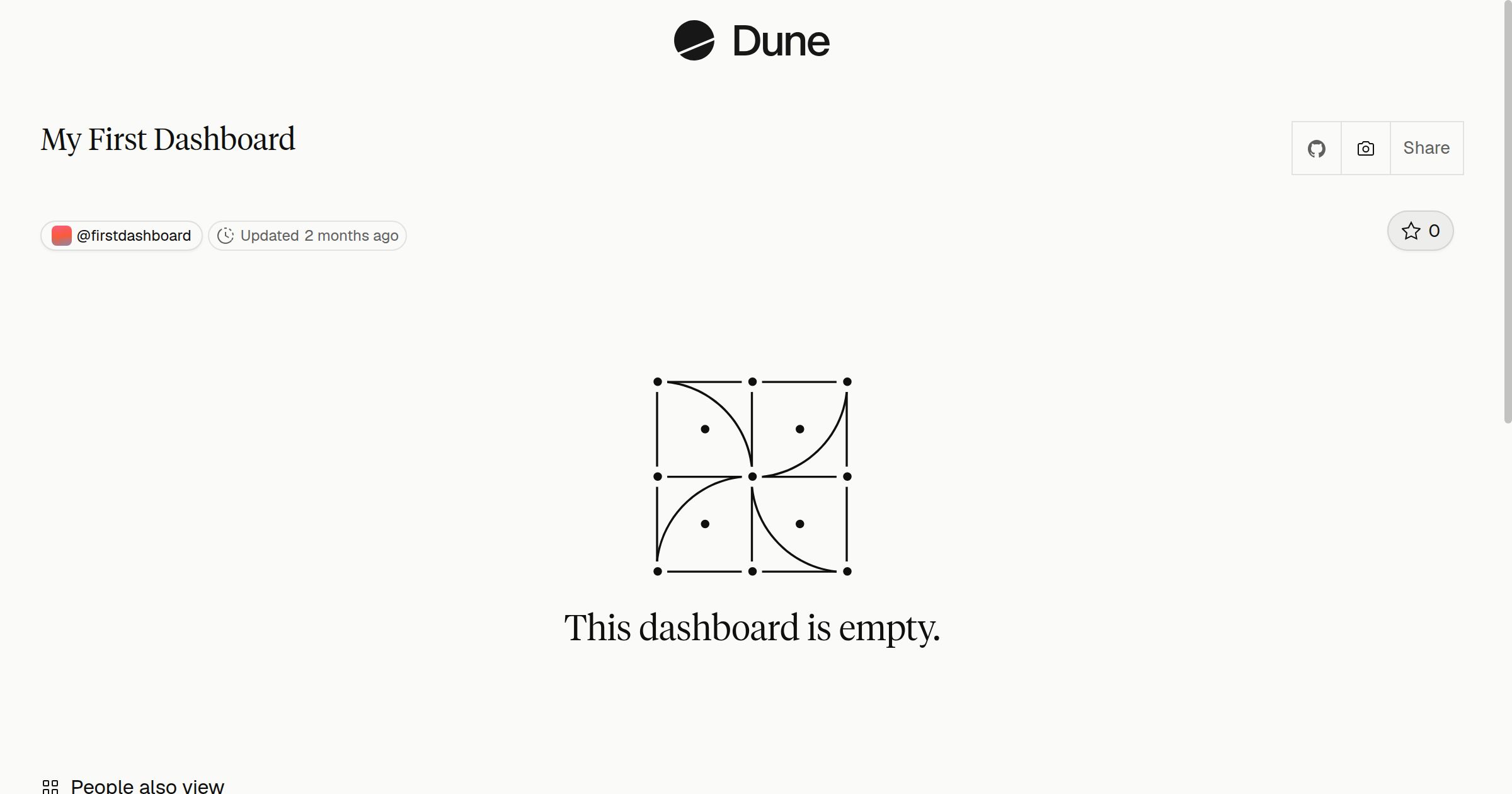 My First Dashboard | Dune