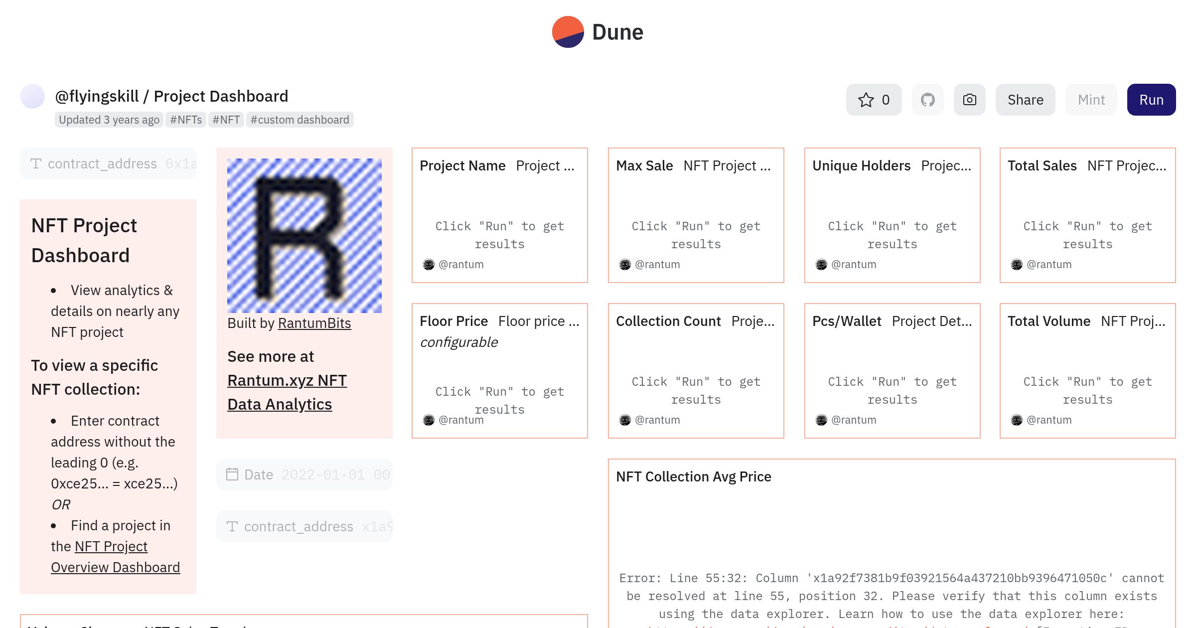 Project Dashboard