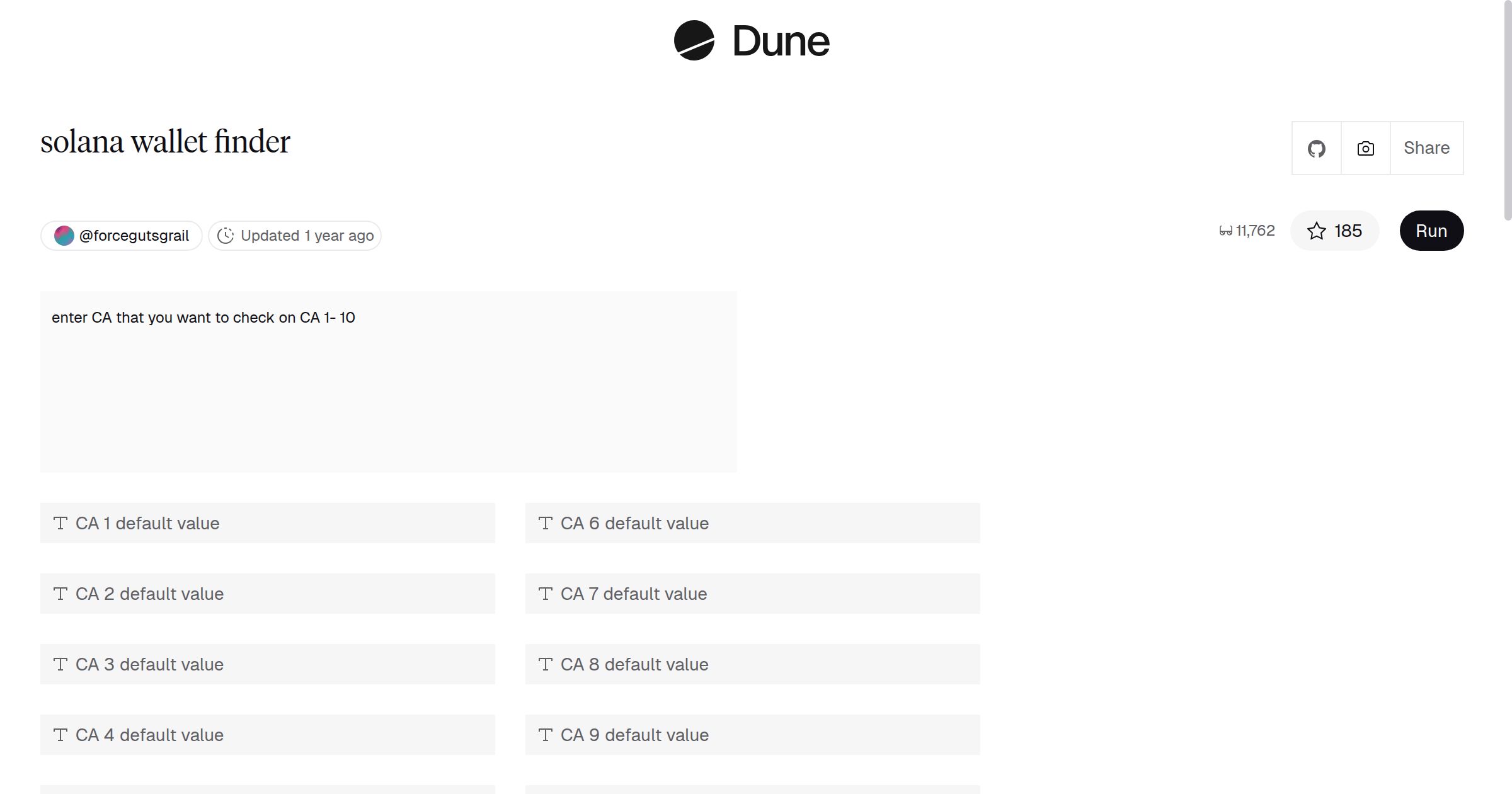 solana wallet finder | Dune