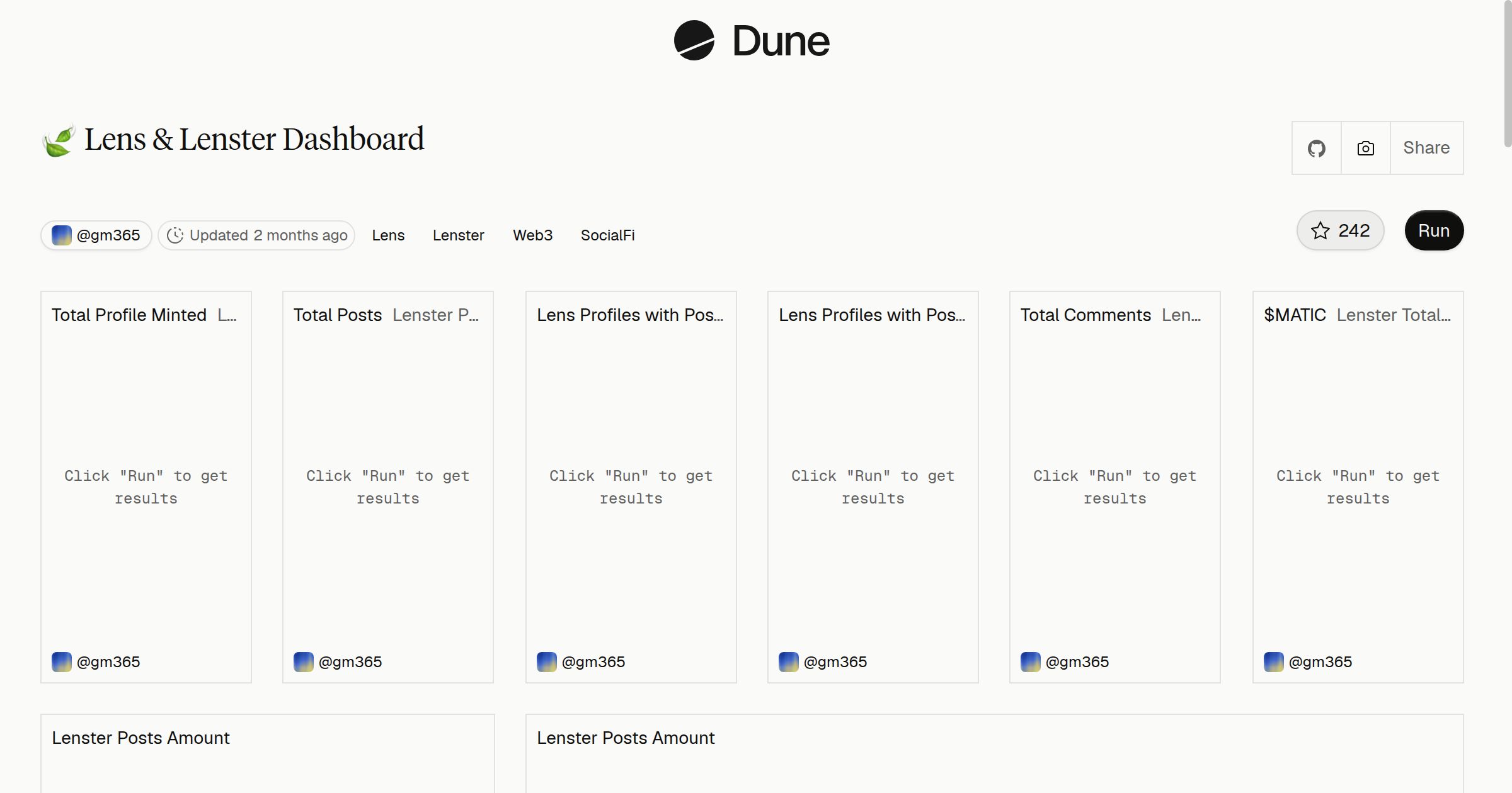 🍃 Lens & Lenster Dashboard | Dune
