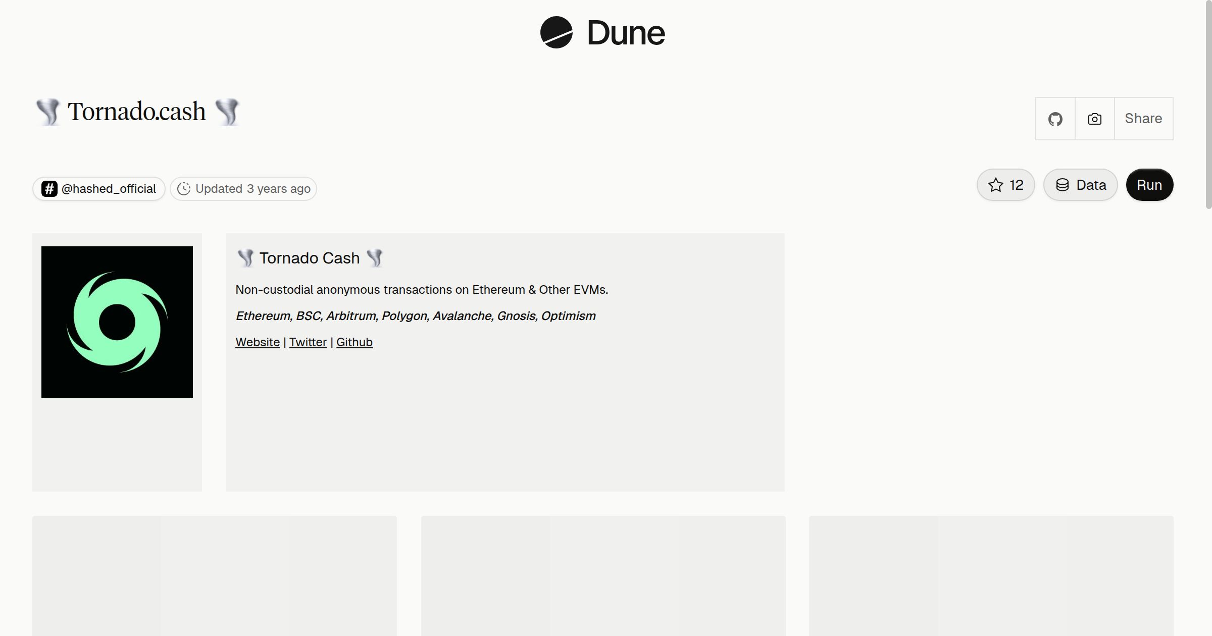 🌪️ Tornado.cash 🌪️ | Dune