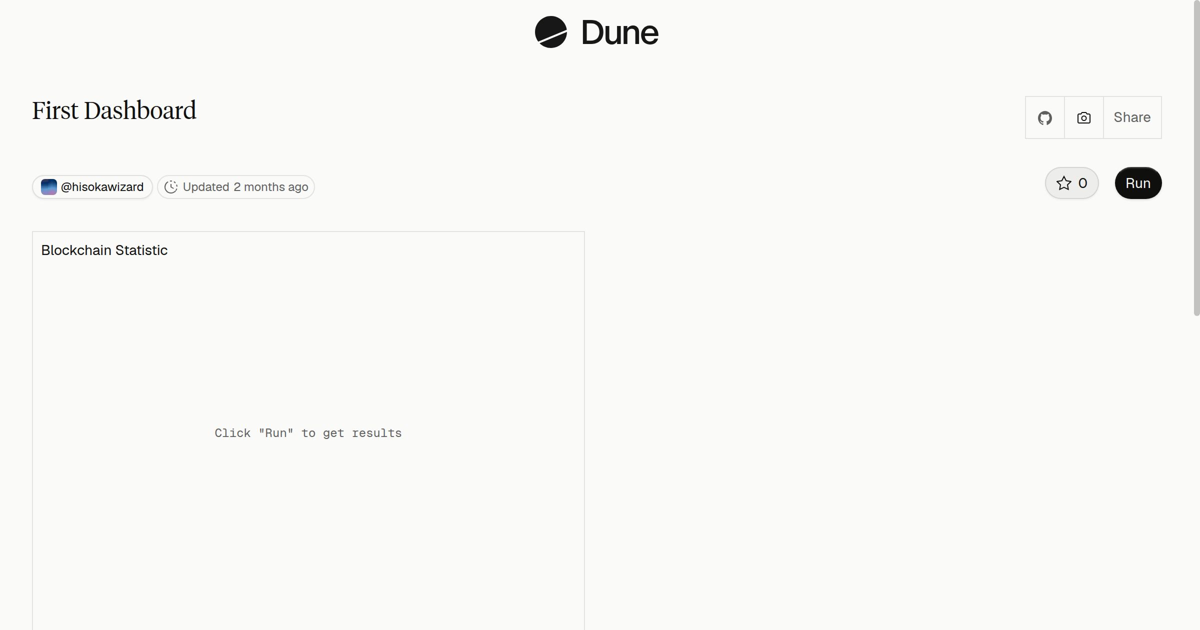 First Dashboard | Dune