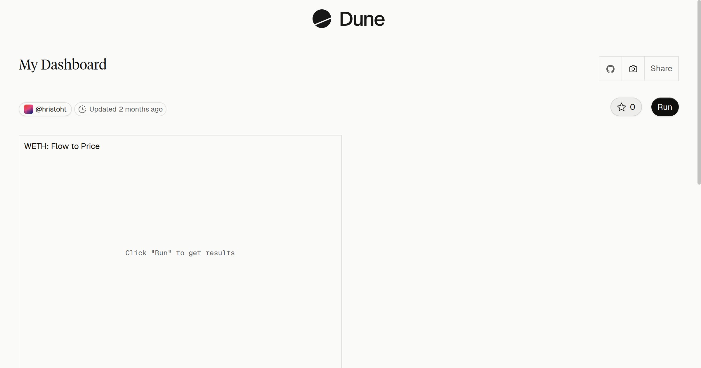 My Dashboard | Dune