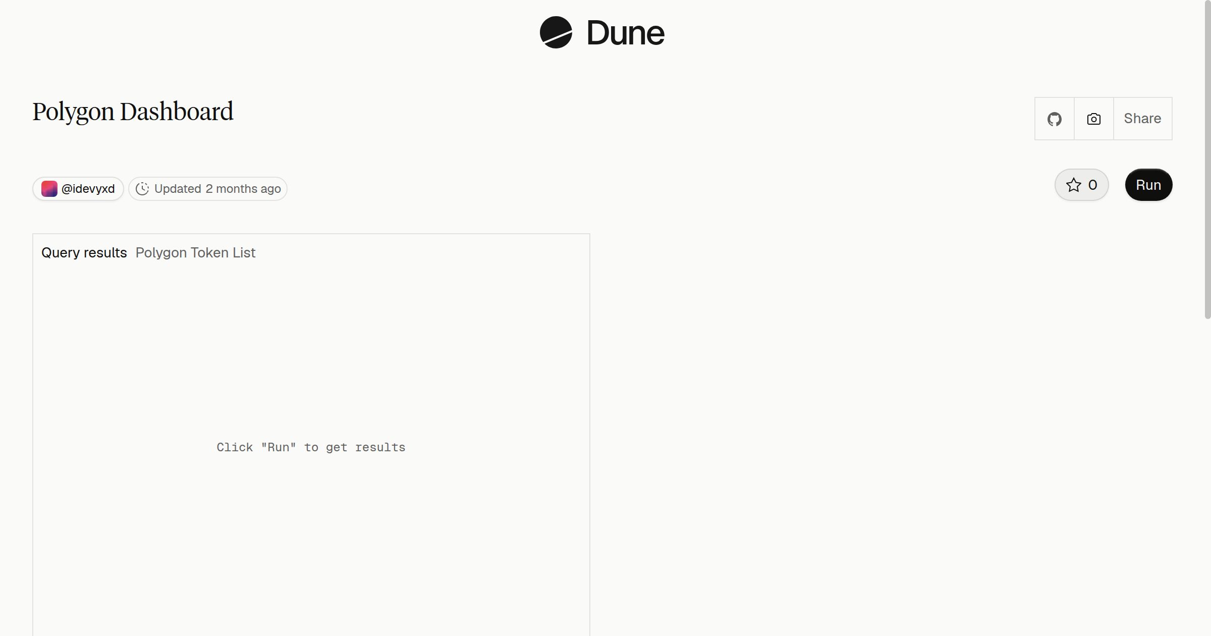 Polygon Dashboard | Dune