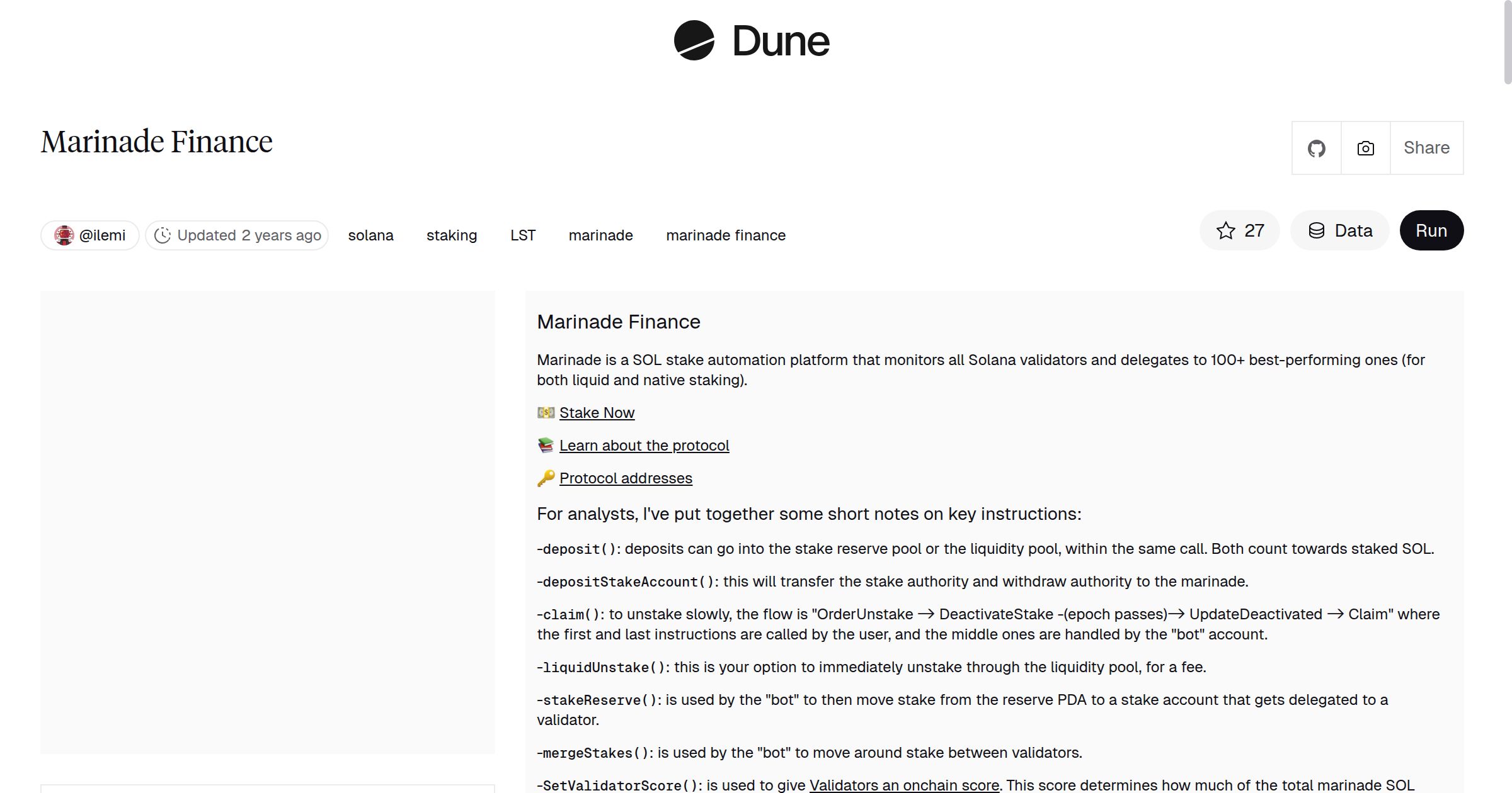Marinade Finance | Dune