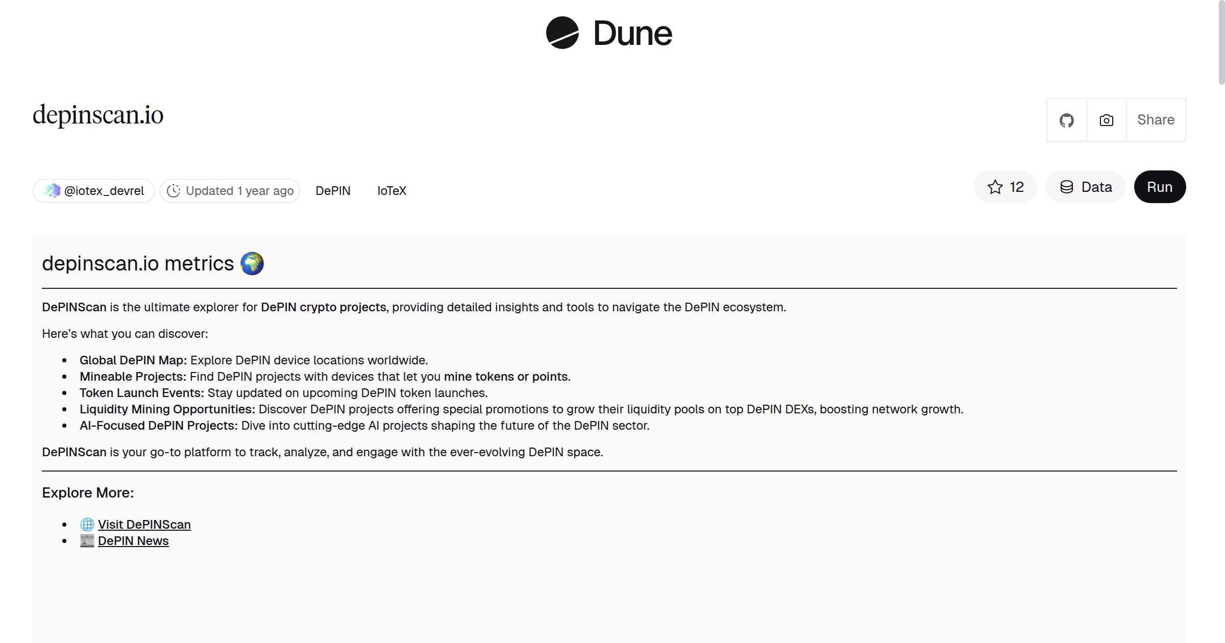 depinscan.io | Dune