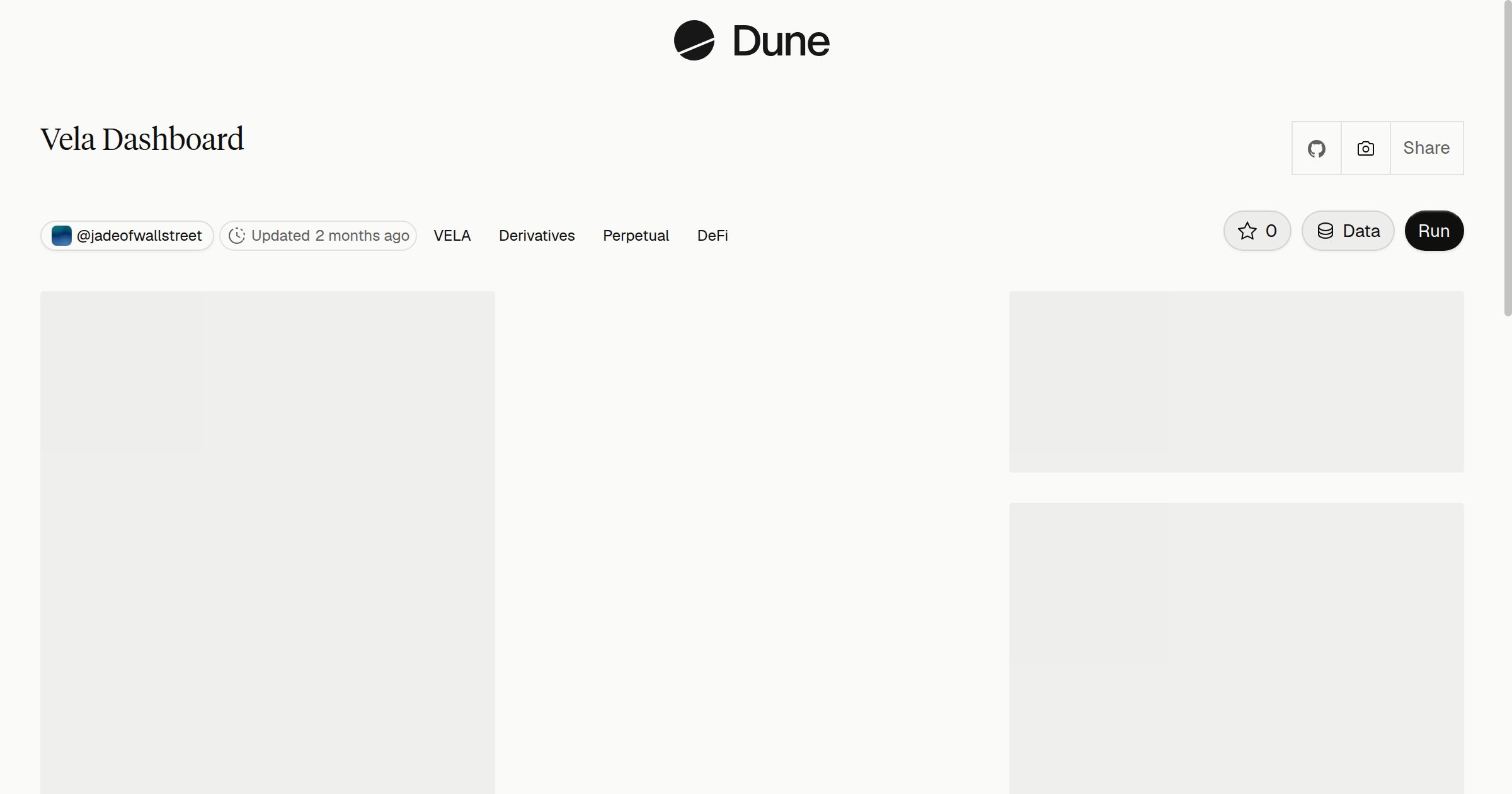 Vela Dashboard