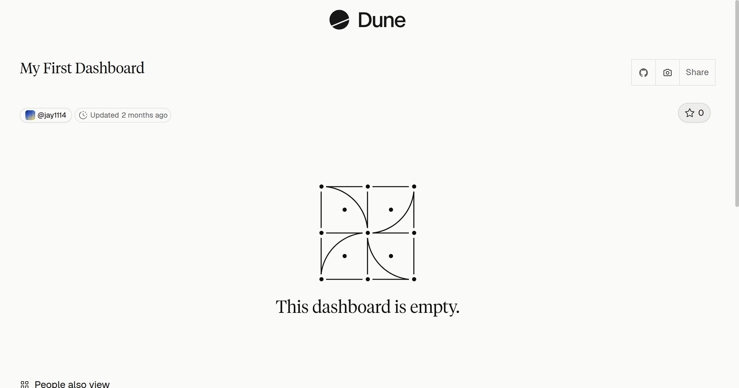 My First Dashboard | Dune