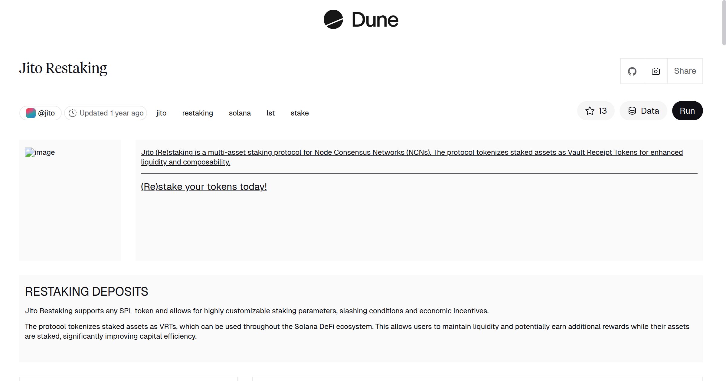 Jito Restaking | Dune
