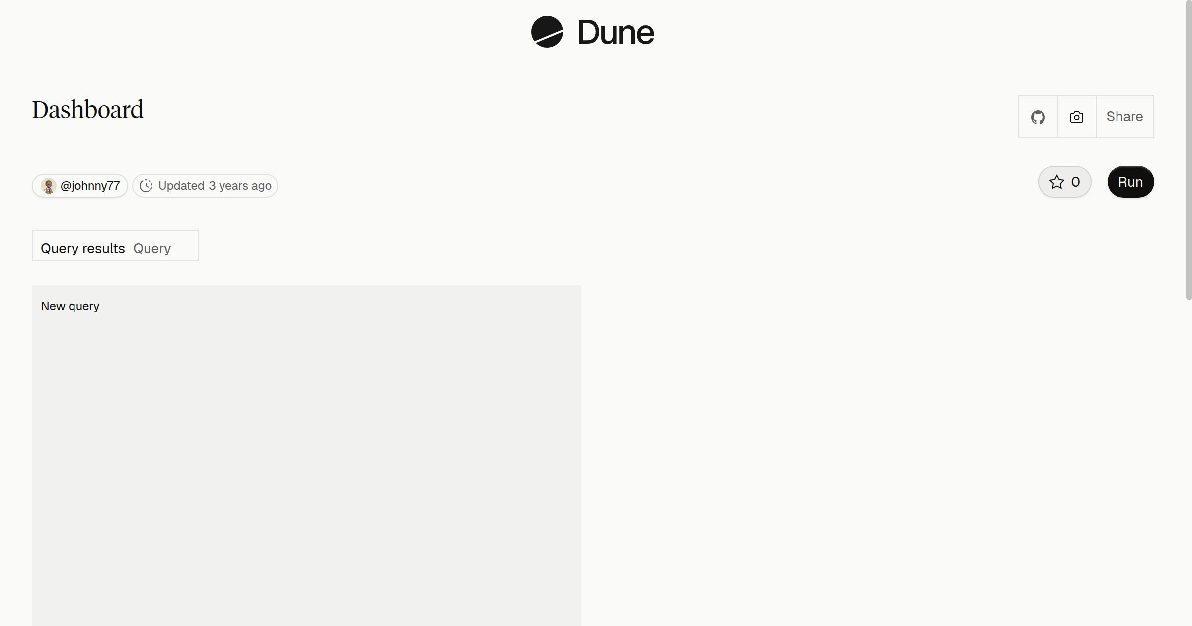 Dashboard | Dune