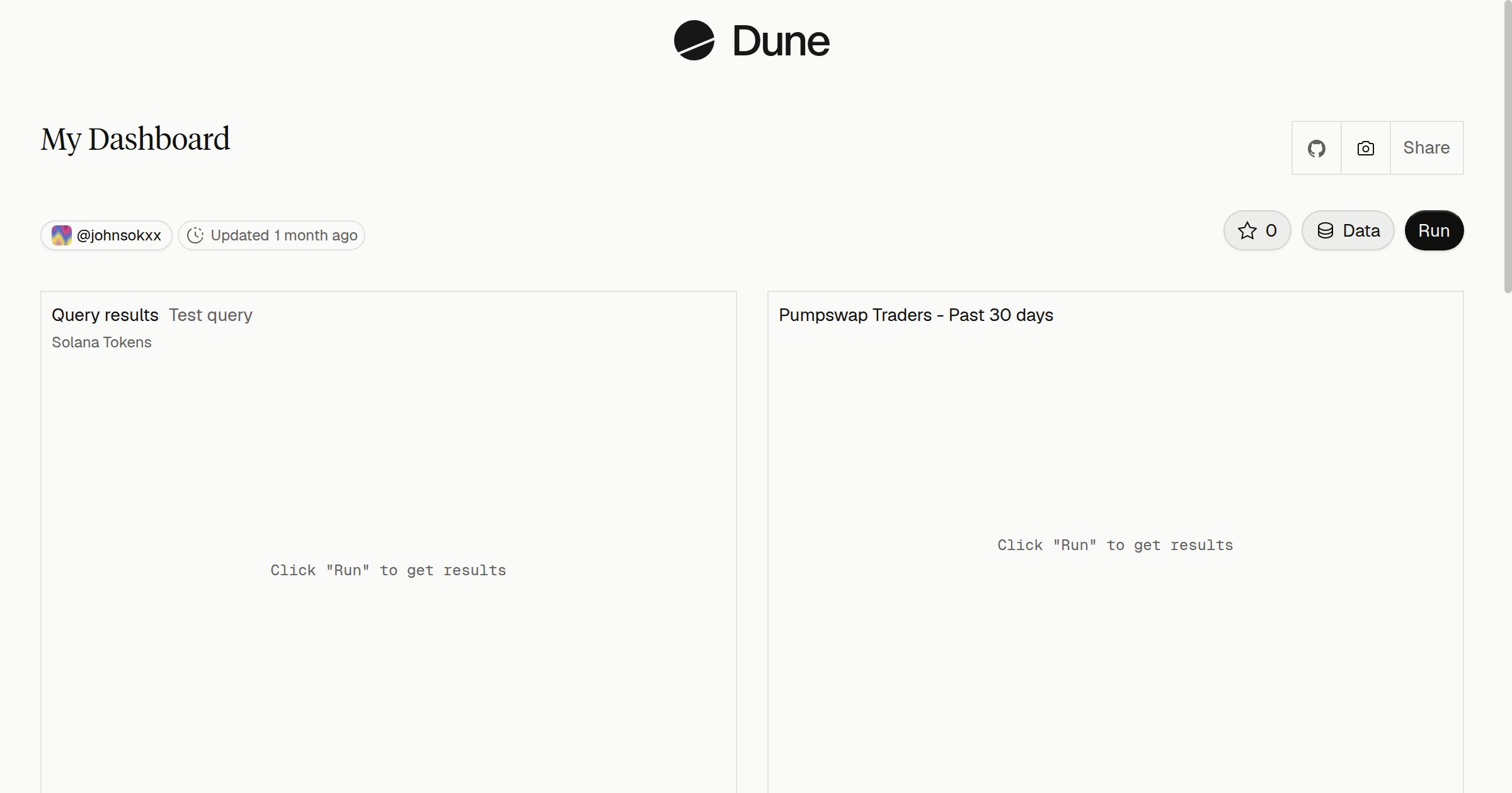 My Dashboard | Dune