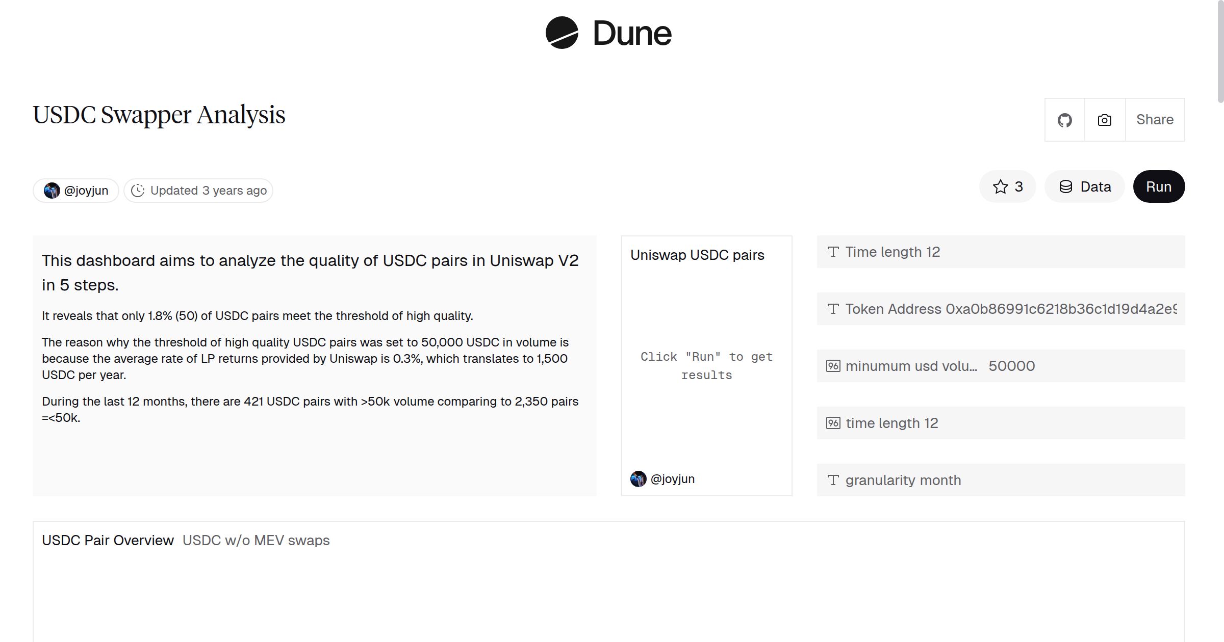 USDC Swapper Analysis