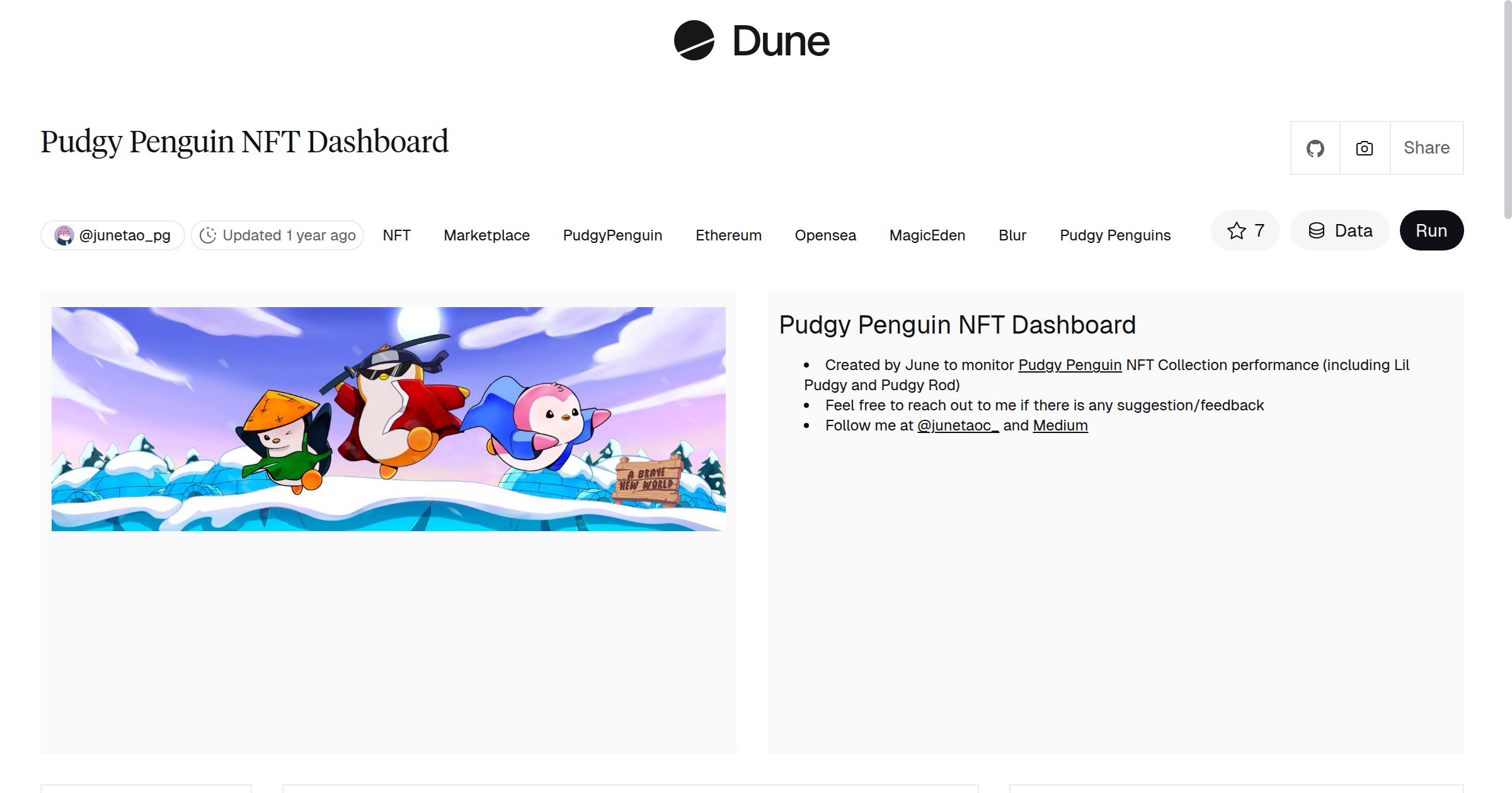 Pudgy Penguin NFT Dashboard