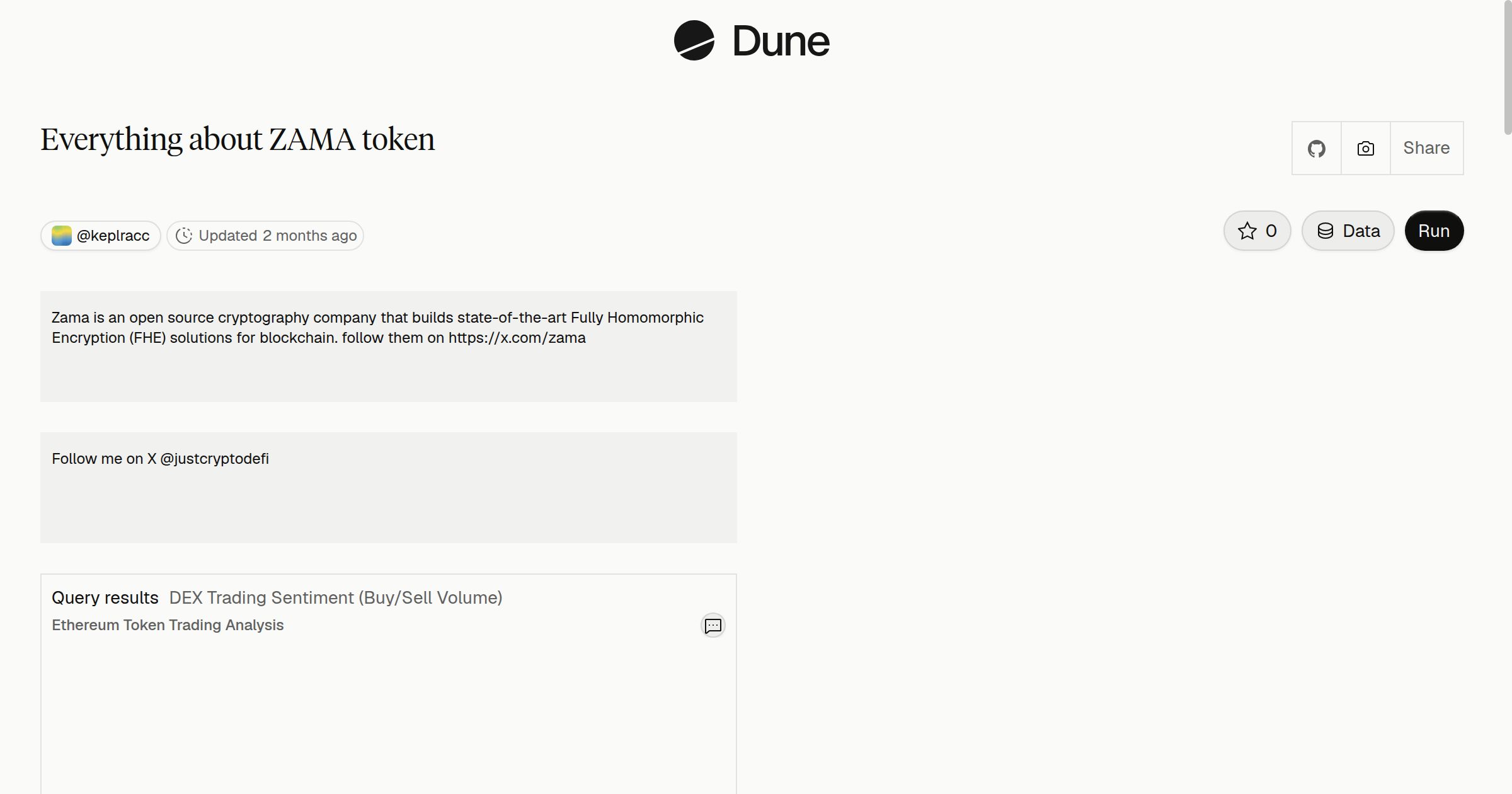 Everything about ZAMA token | Dune