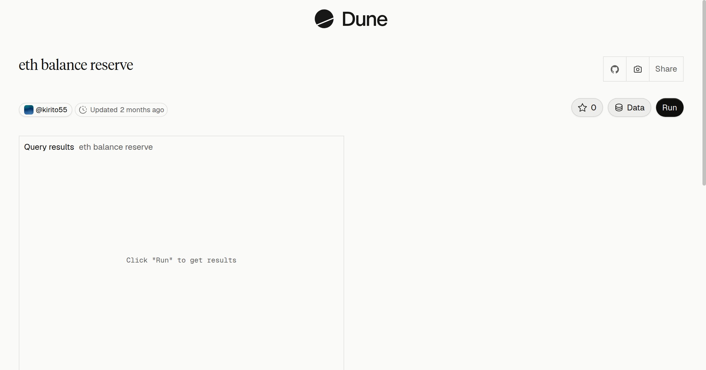eth balance reserve | Dune