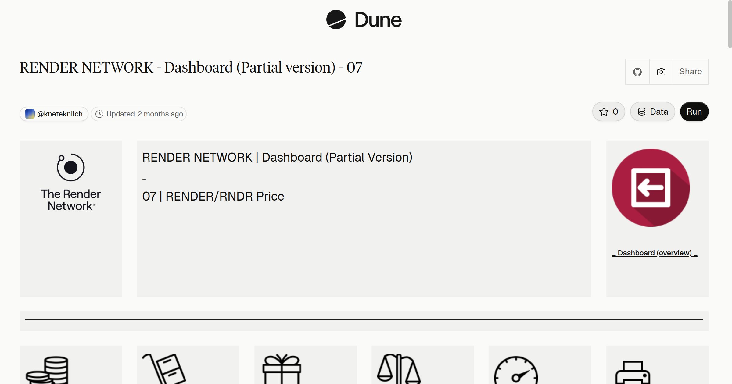 RENDER NETWORK - Dashboard (Partial version) - 07 | Dune