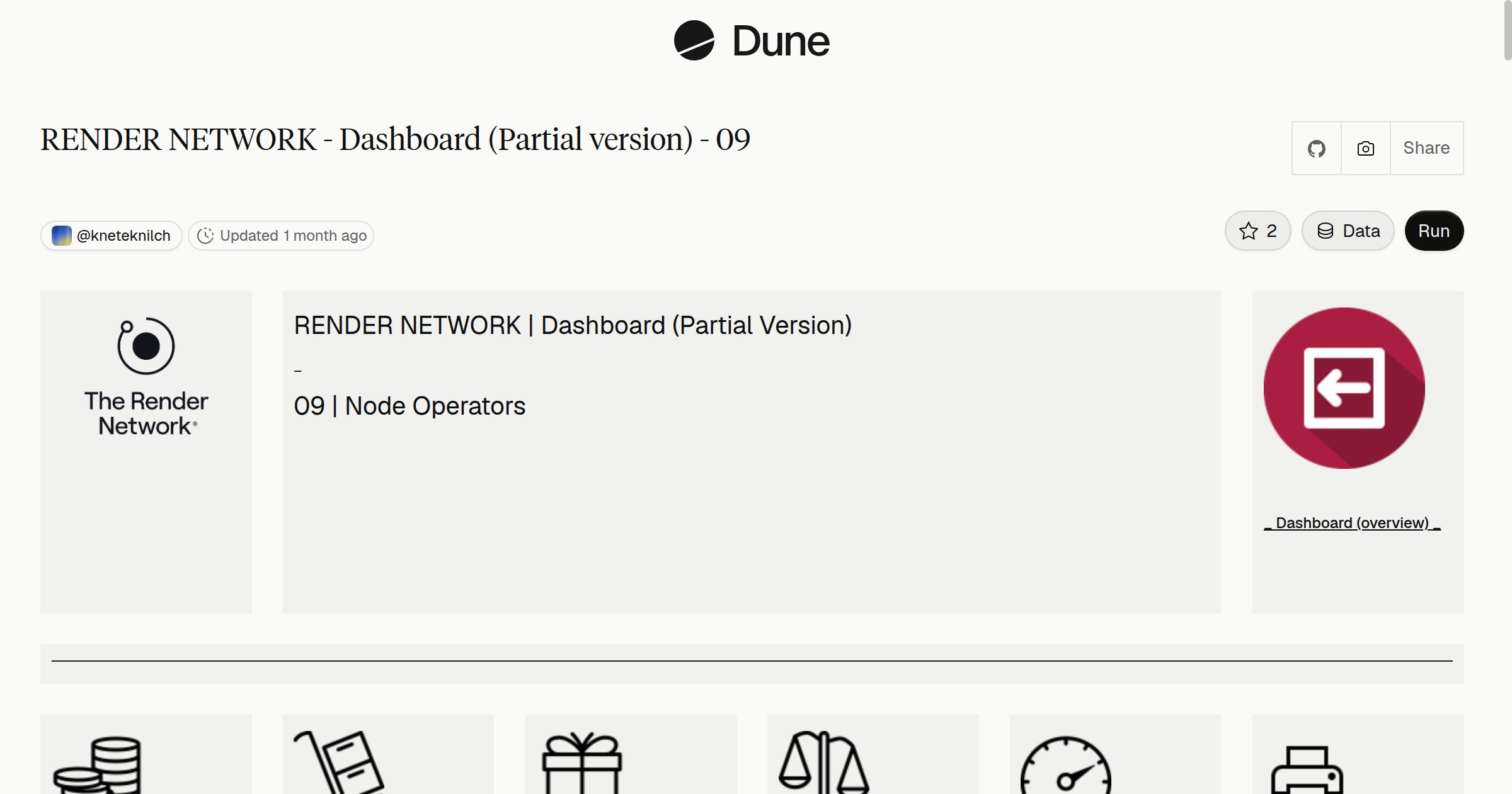 RENDER NETWORK - Dashboard (Partial version) - 09 | Dune