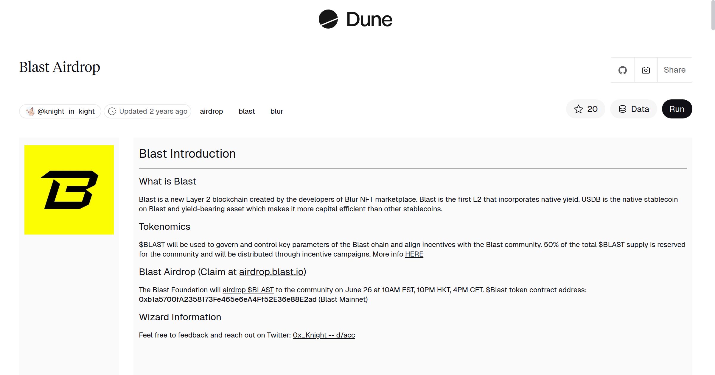 Blast Airdrop | Dune