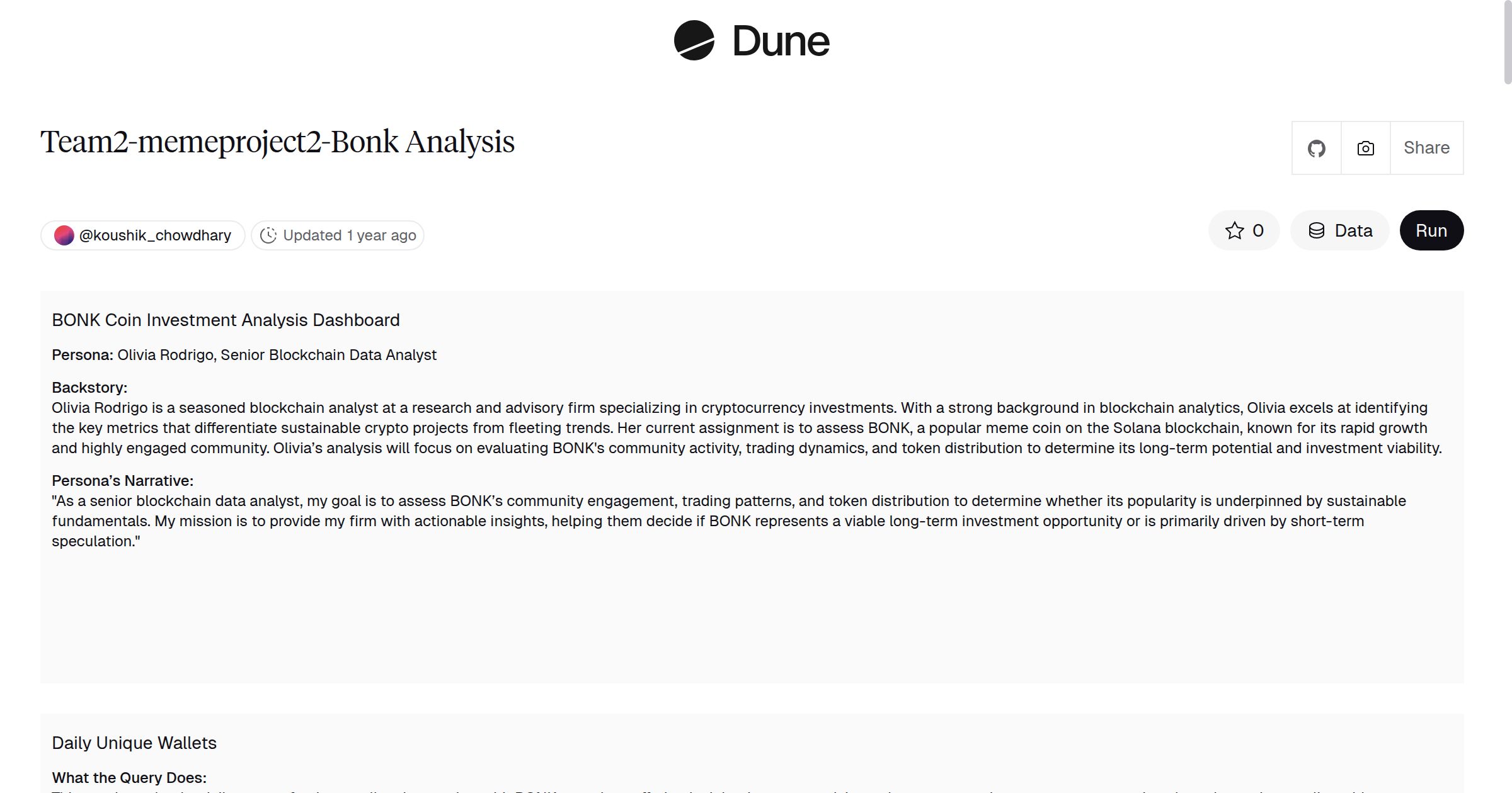 Team2-memeproject2-Bonk Analysis | Dune