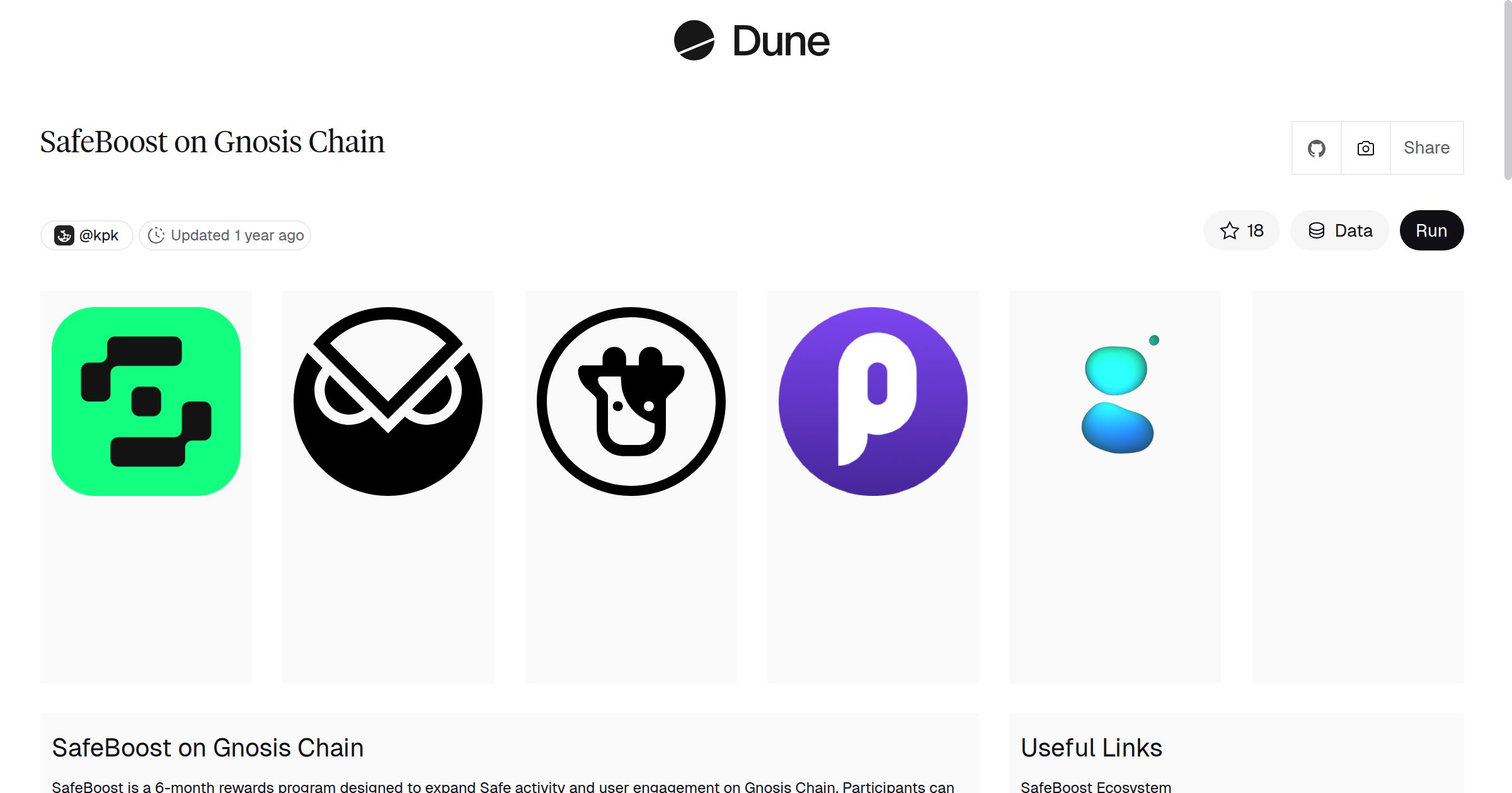 SafeBoost on Gnosis Chain | Dune