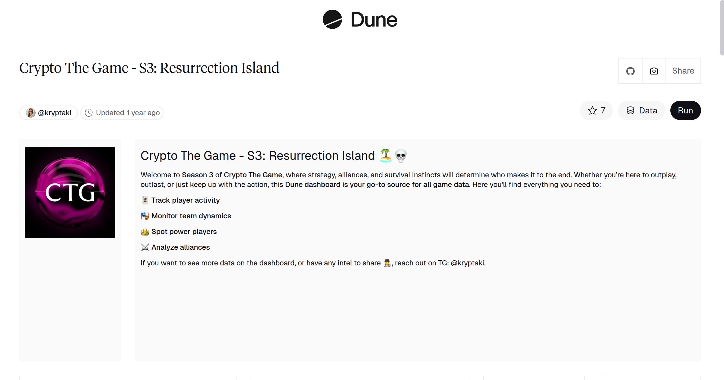 Crypto The Game - S3: Resurrection Island | Dune