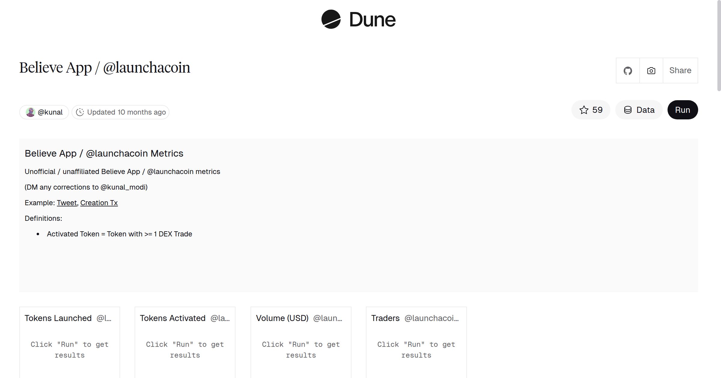 Believe App / @launchacoin | Dune