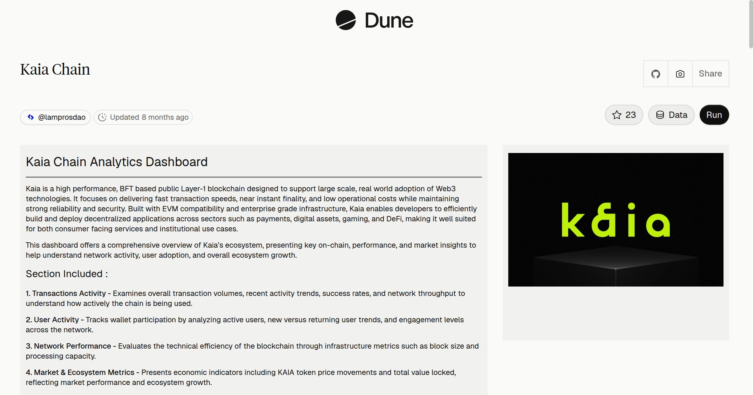 Kaia Chain | Dune