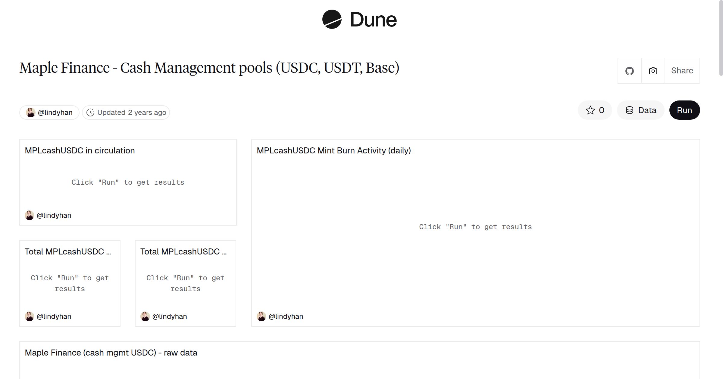 Maple Finance - Cash Management pools (USDC, USDT, Base) | Dune