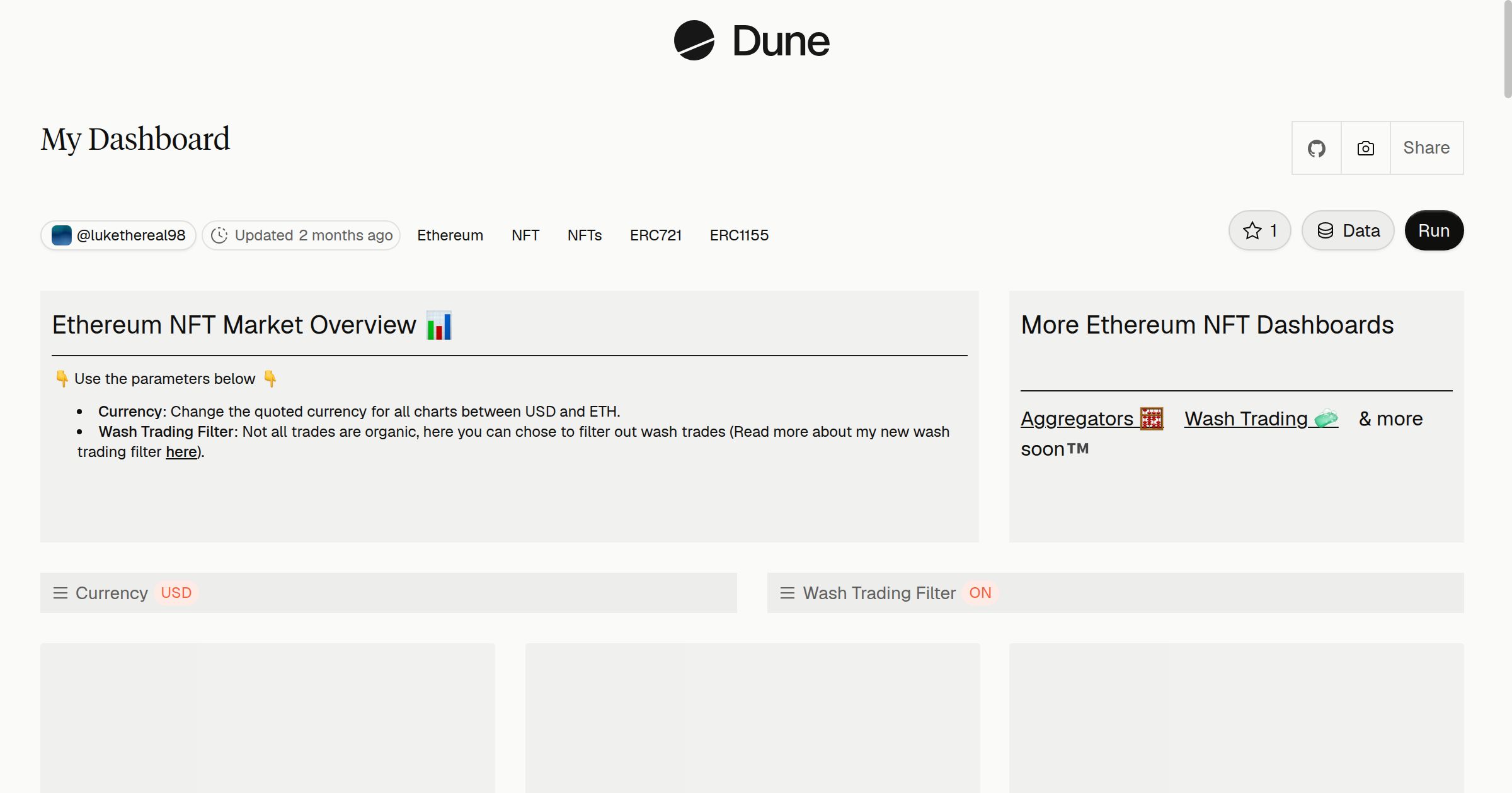 My Dashboard | Dune