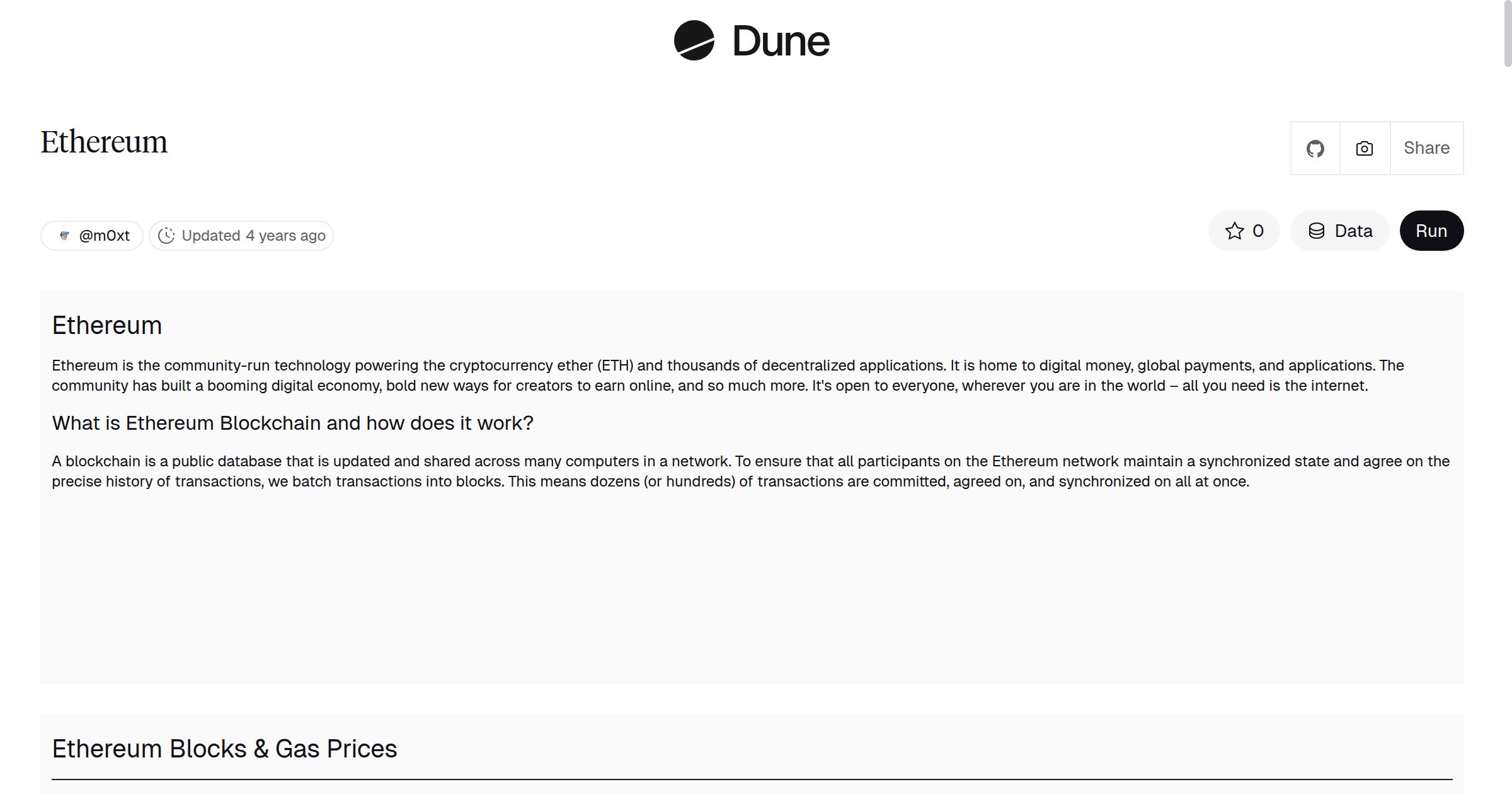 Ethereum | Dune