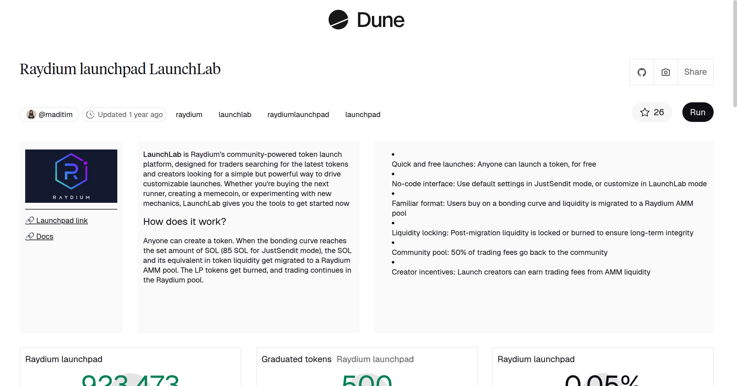 Raydium launchpad LaunchLab | Dune