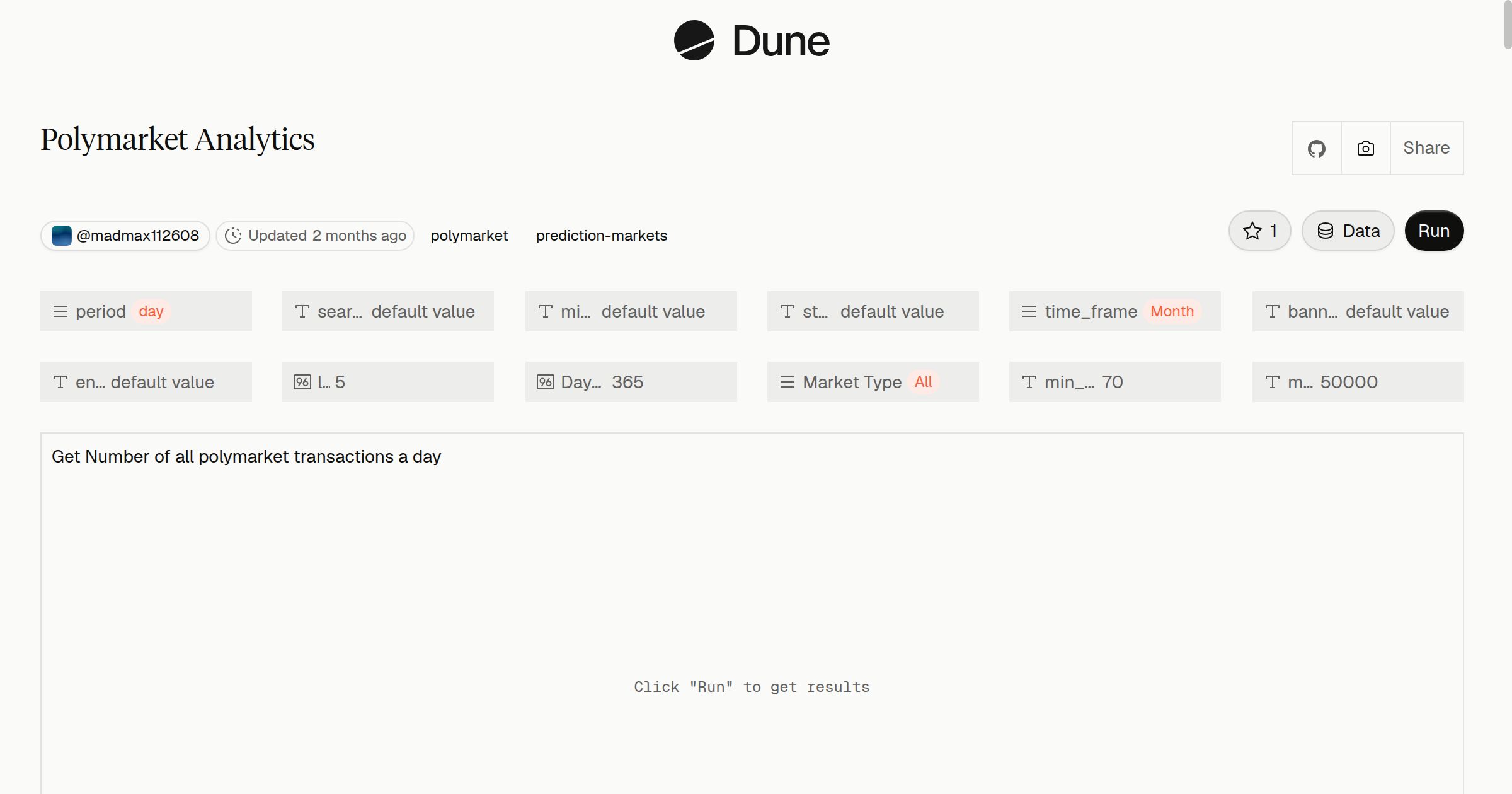 Polymarket Analytics | Dune