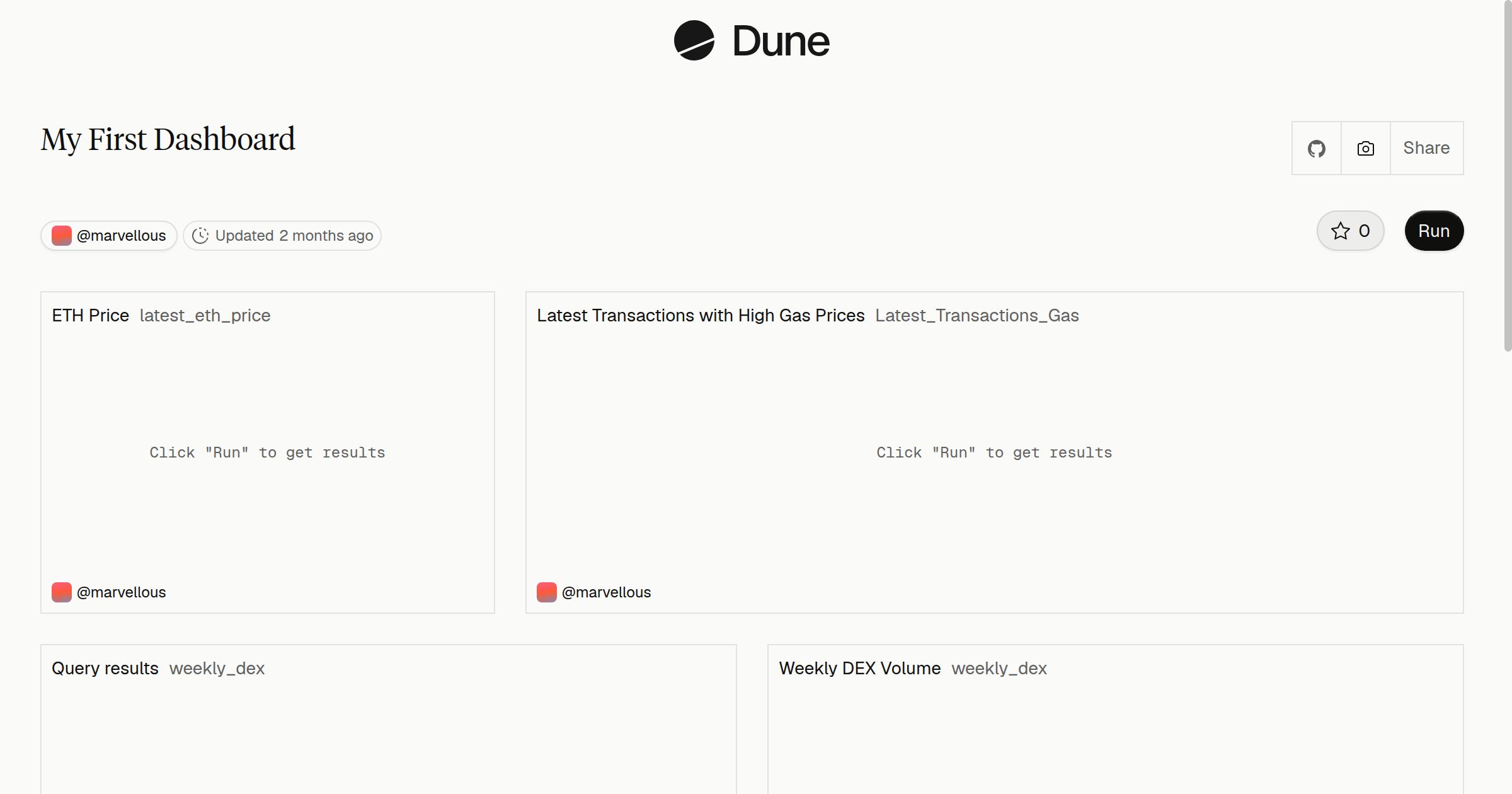 My First Dashboard