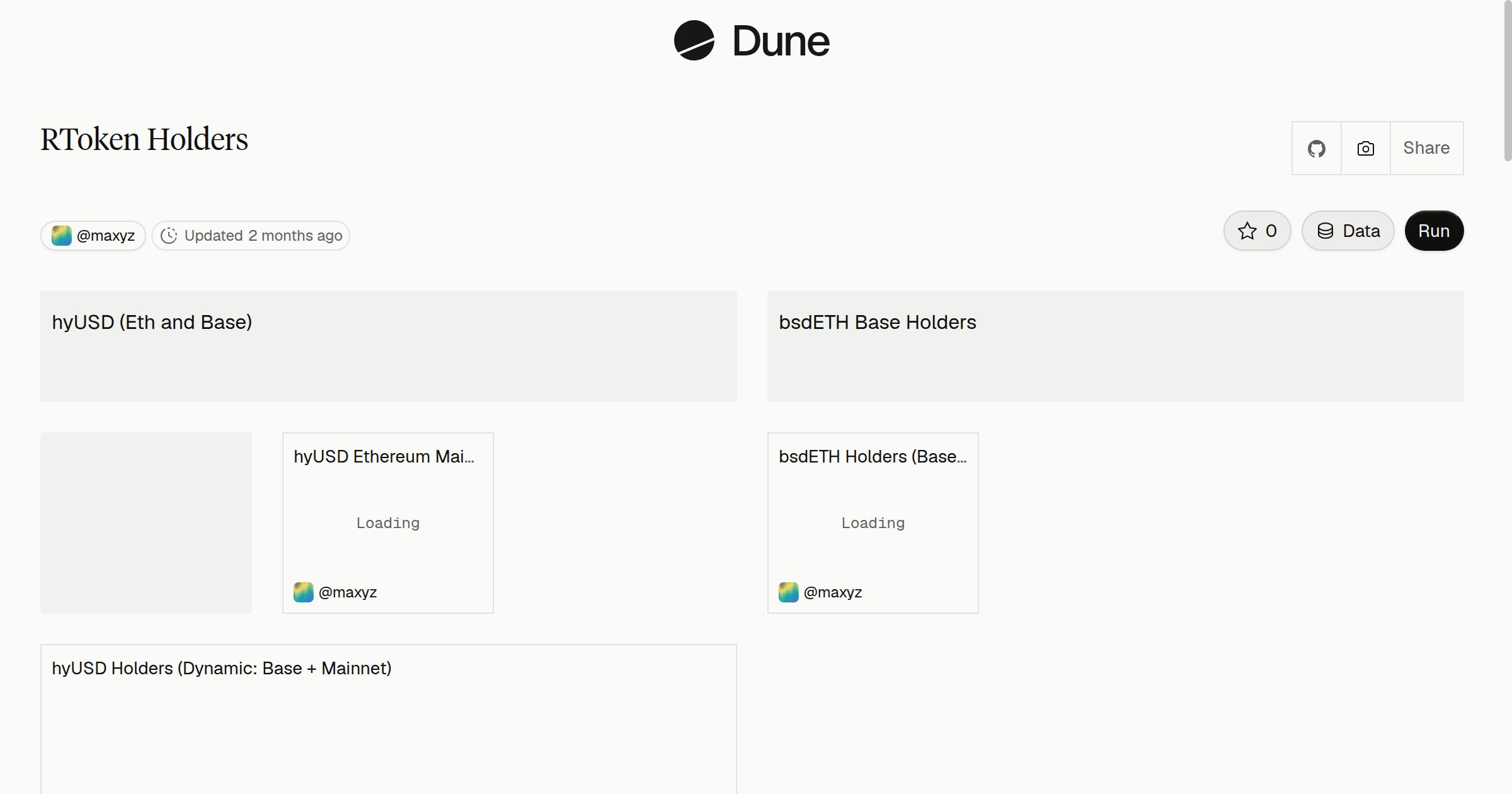 RToken Holders | Dune