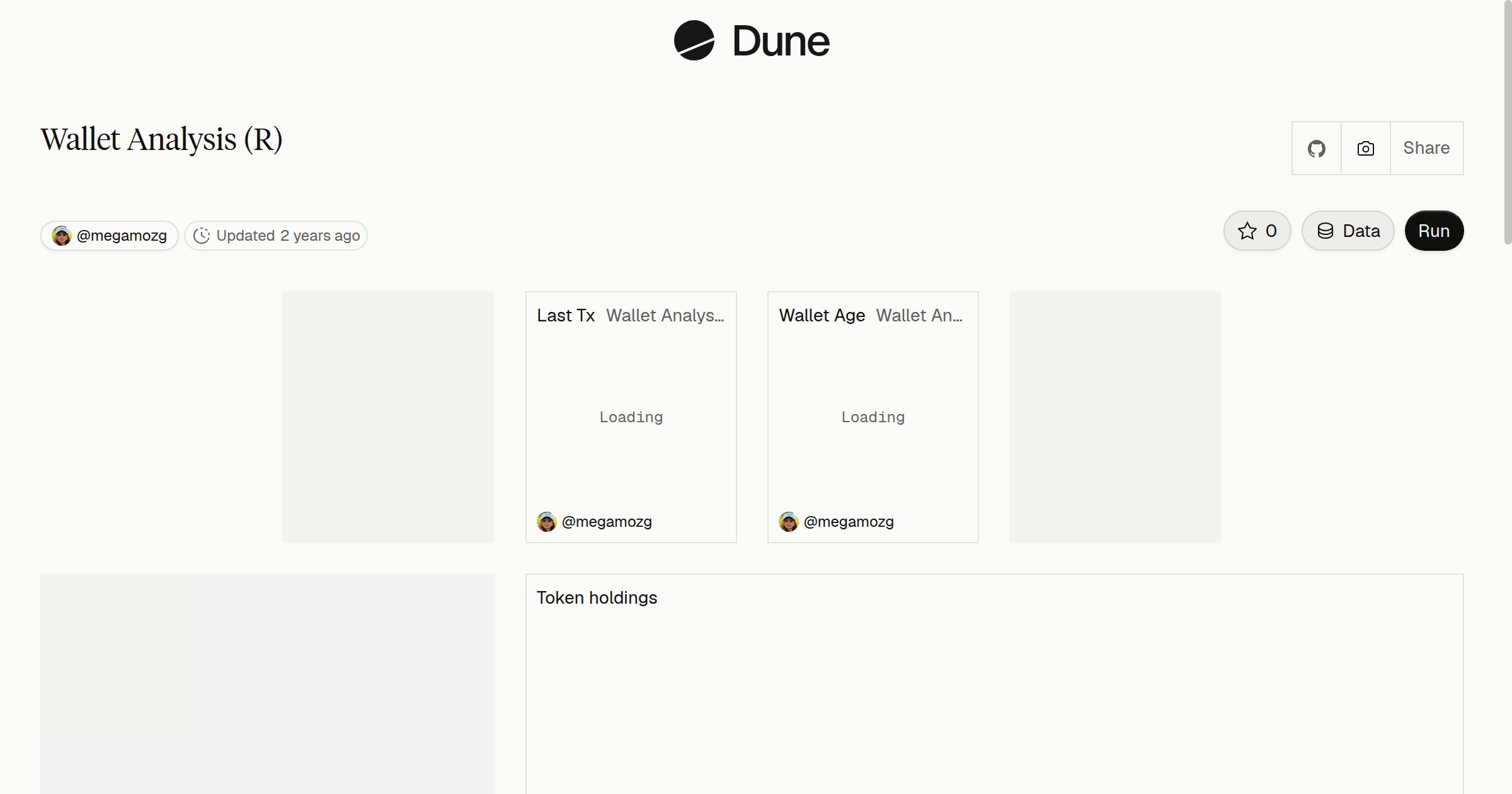 Wallet Analysis (R) | Dune
