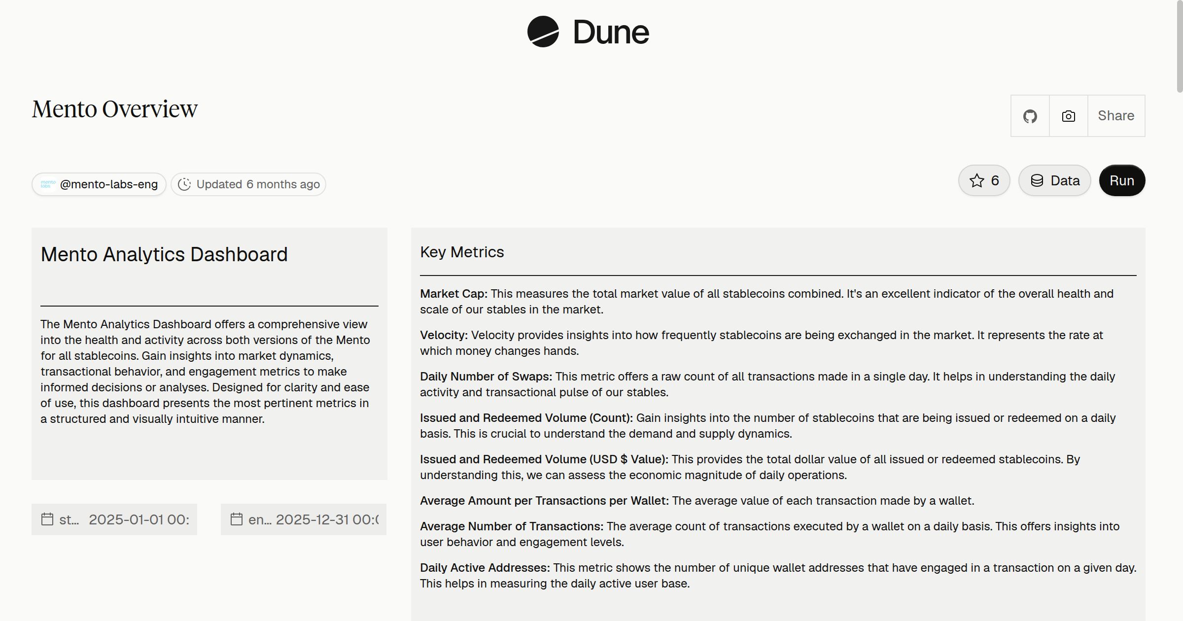 Mento Overview | Dune