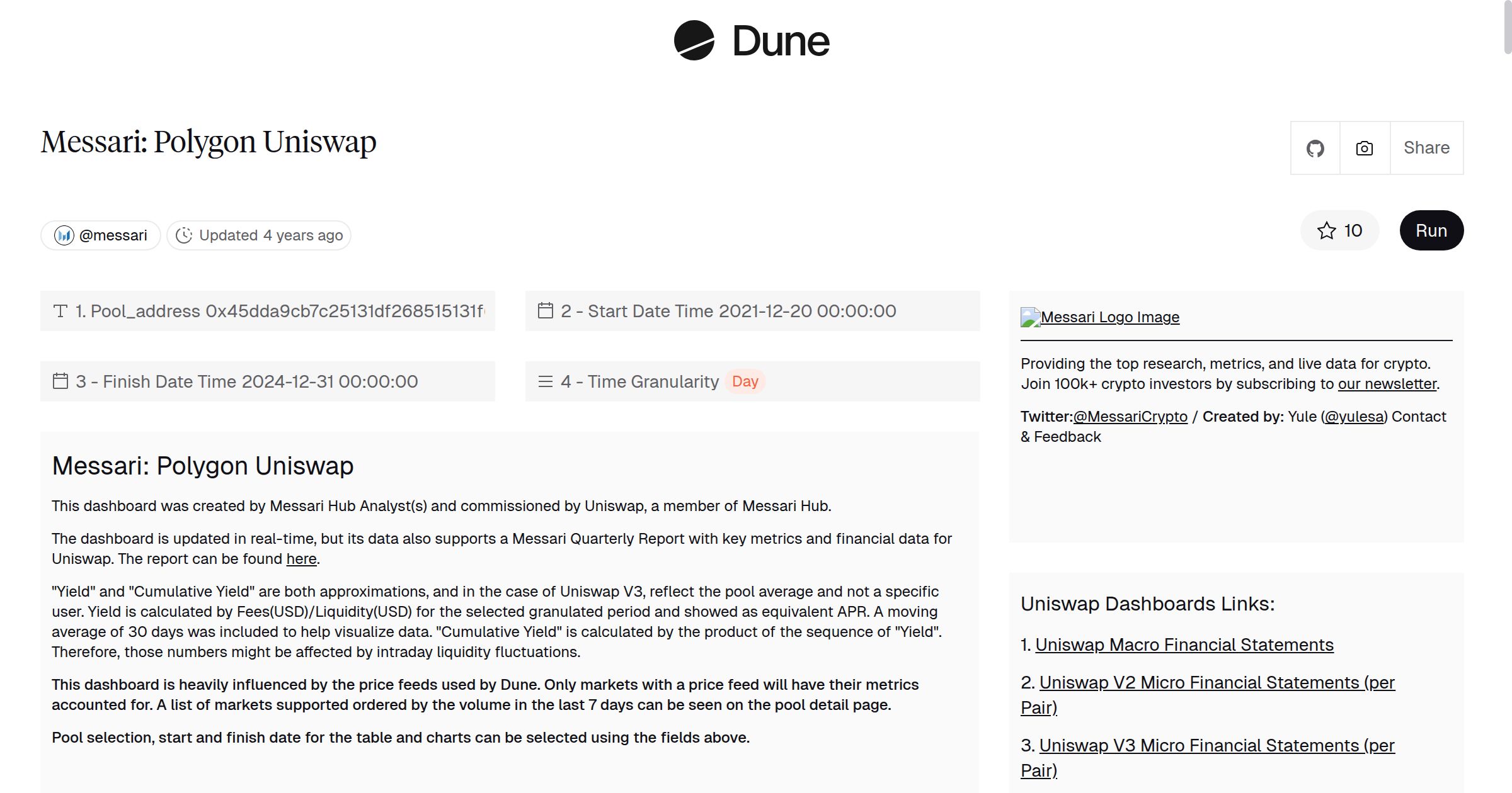 Messari: Polygon Uniswap