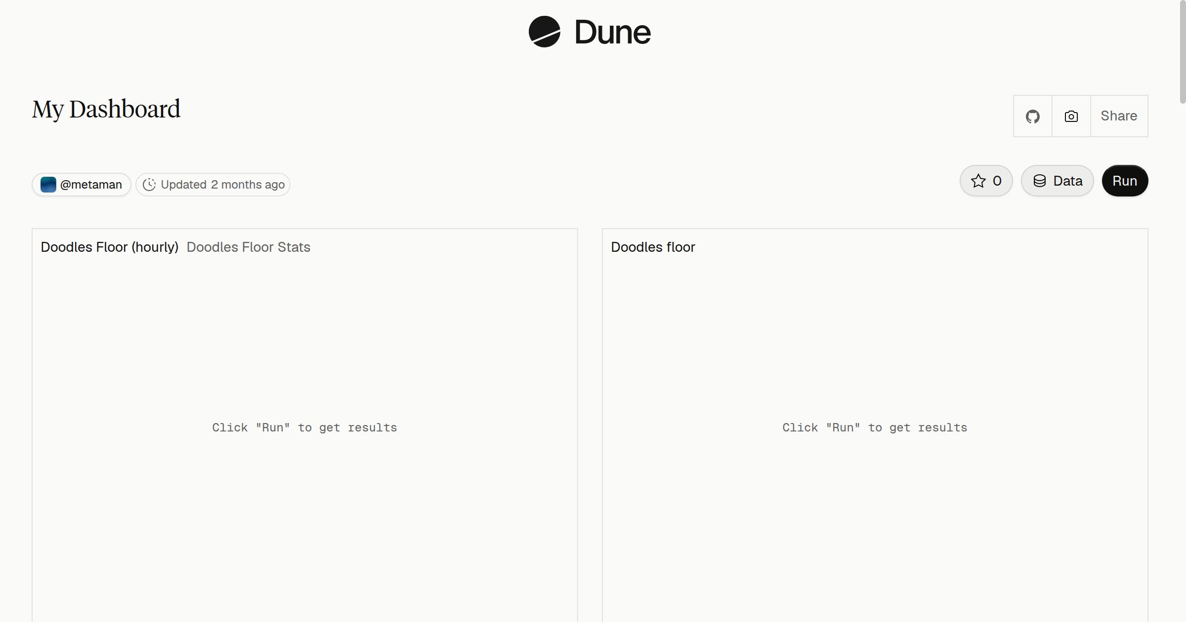 My Dashboard | Dune