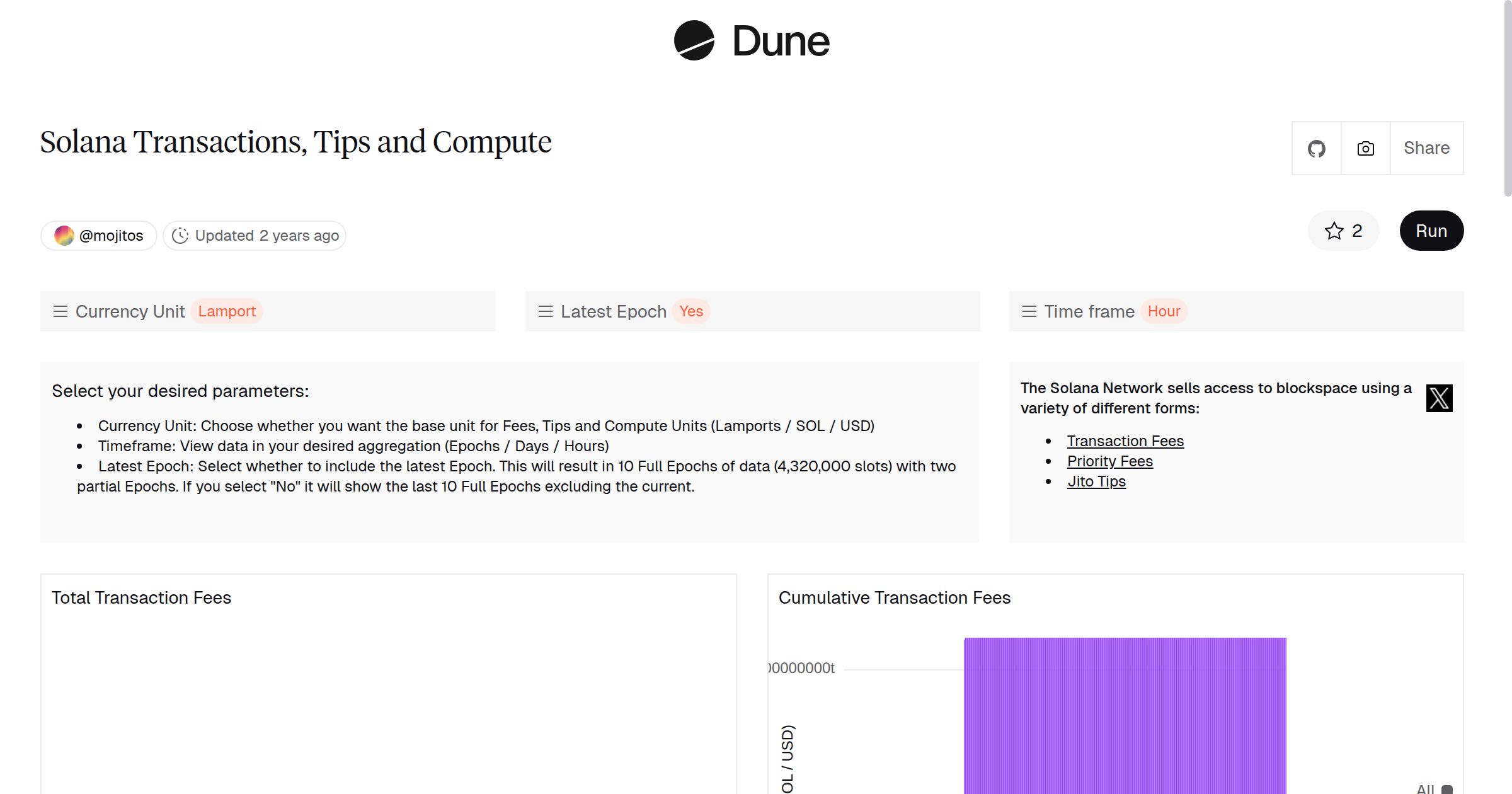Solana Transactions, Tips and Compute | Dune