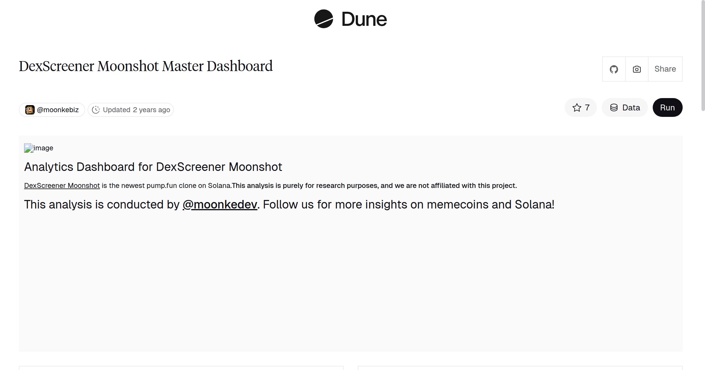 DexScreener Moonshot Master Dashboard | Dune