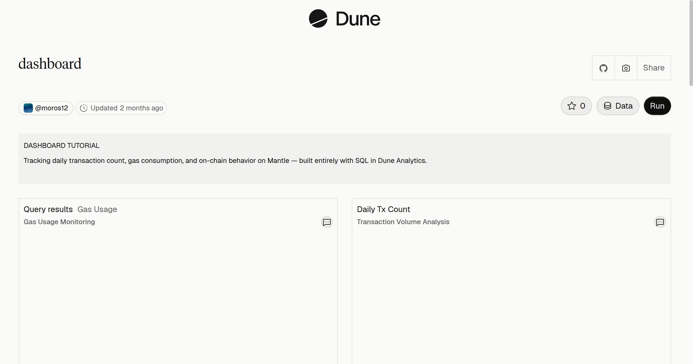 dashboard | Dune