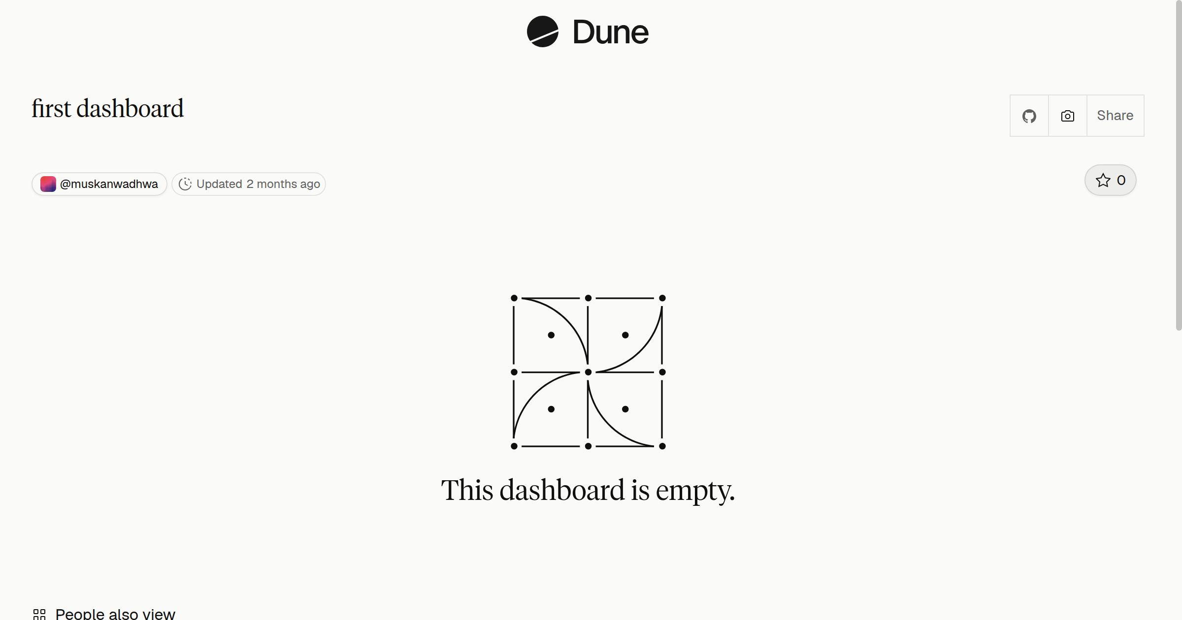 first dashboard | Dune