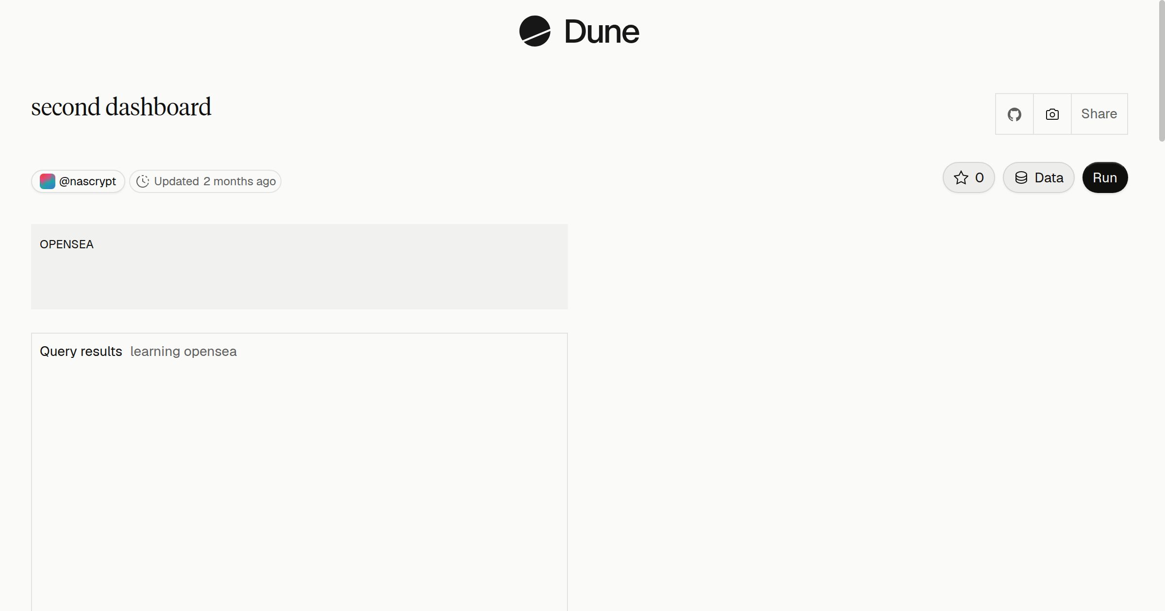 second dashboard | Dune