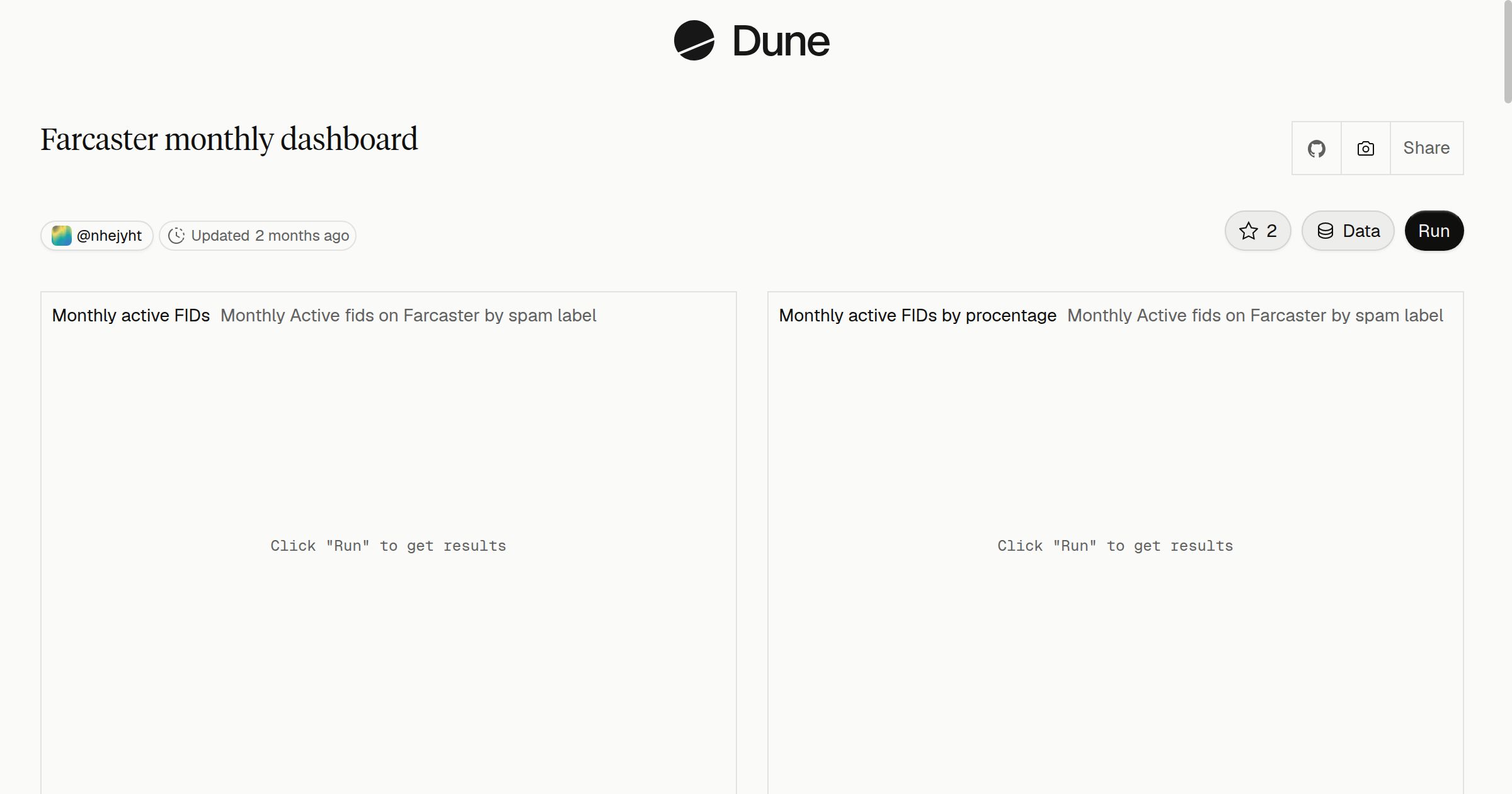 Farcaster monthly dashboard | Dune